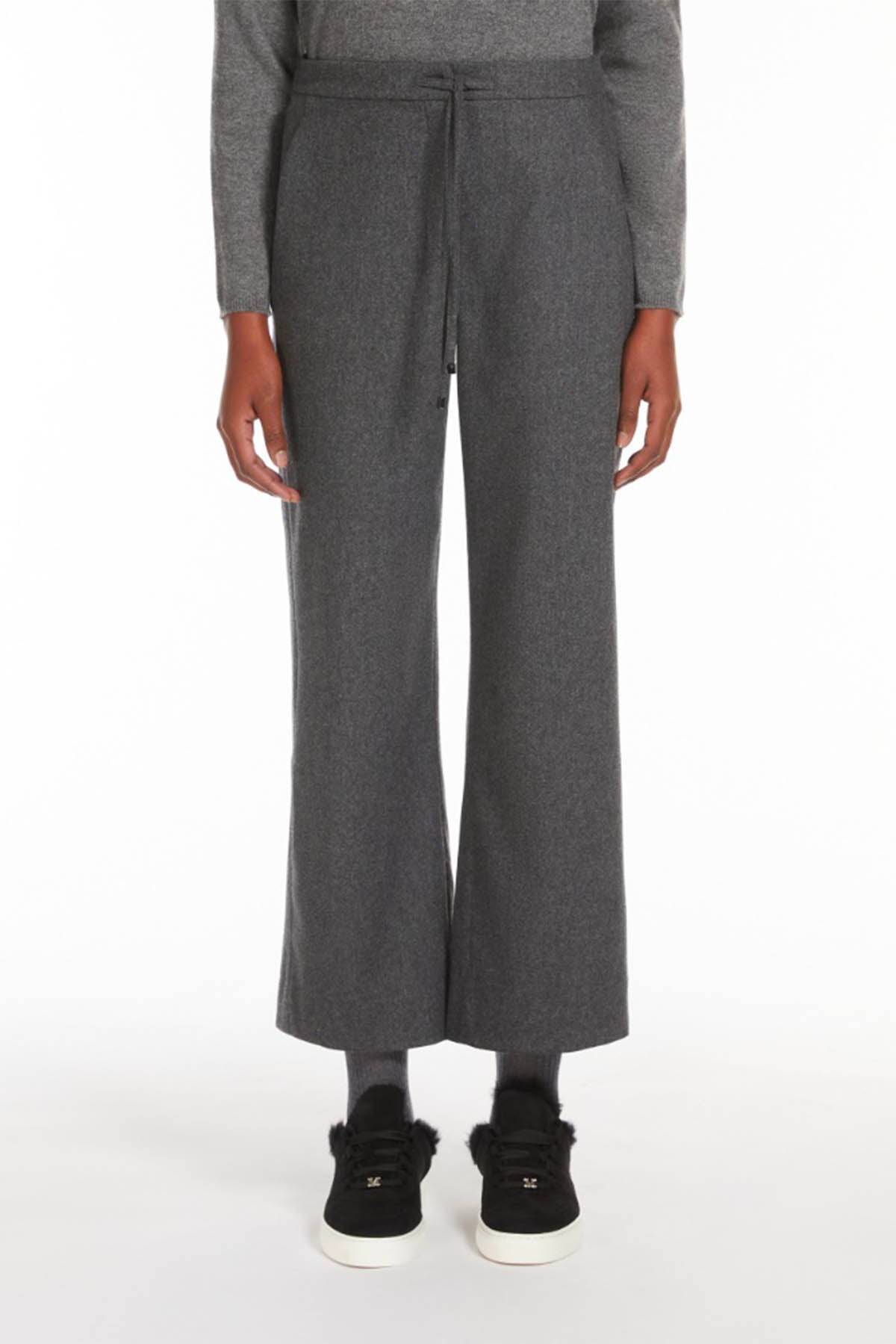 MAXMARA'S BRANDS PANTALONE LUNGO  GRIGIO MEDIO / 34 Pantaloni in Lana Donna 'S Max Mara Floria