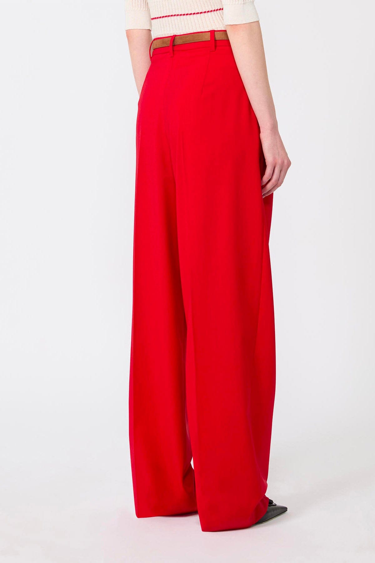 MAXMARA'S BRANDS PANTALONE LUNGO  Pantaloni in lana fluidi Max Mara Studio Mstbacio
