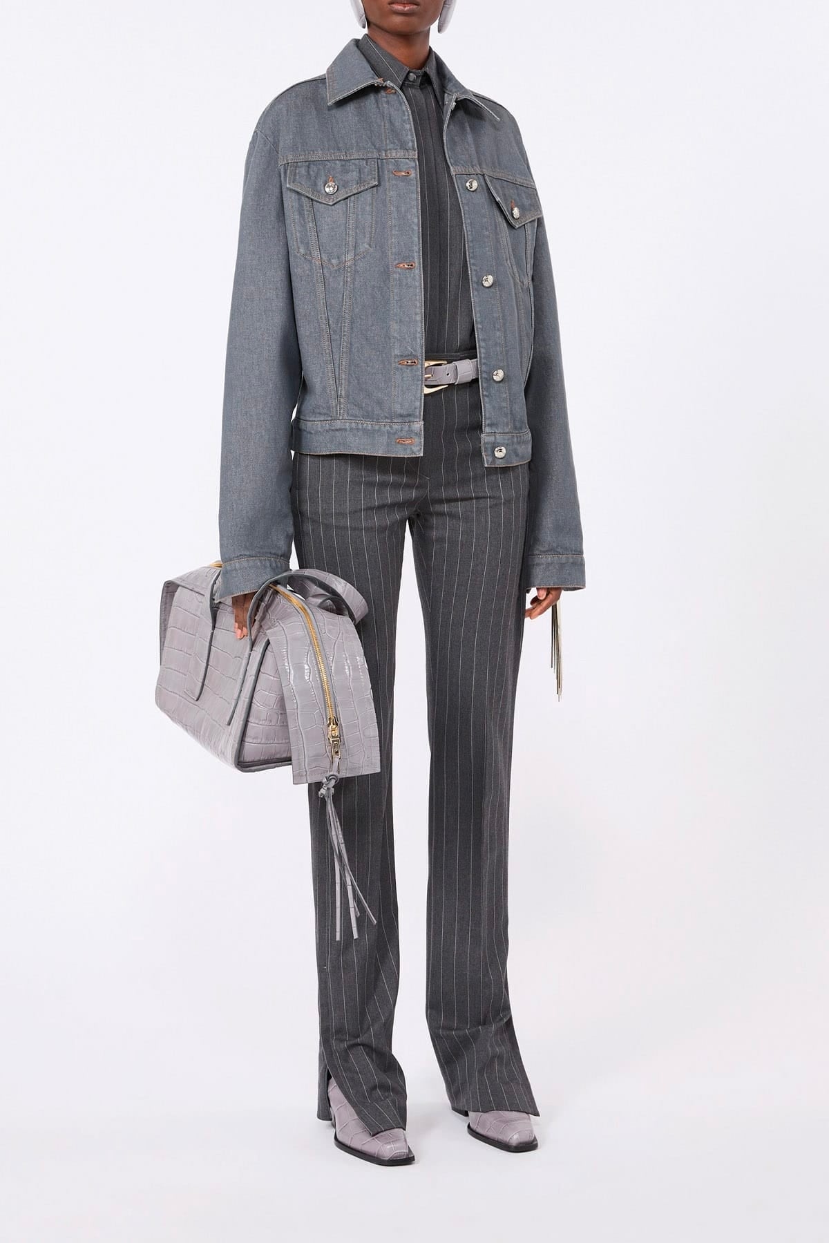 MAXMARA'S BRANDS PANTALONE LUNGO  Pantaloni in lana gessati Sportmax Sfilata Spsricordo