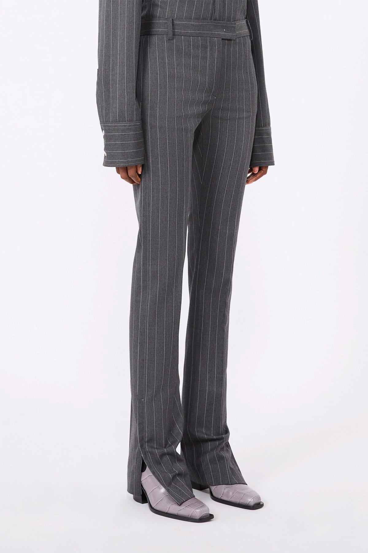 MAXMARA'S BRANDS PANTALONE LUNGO  Pantaloni in lana gessati Sportmax Sfilata Spsricordo