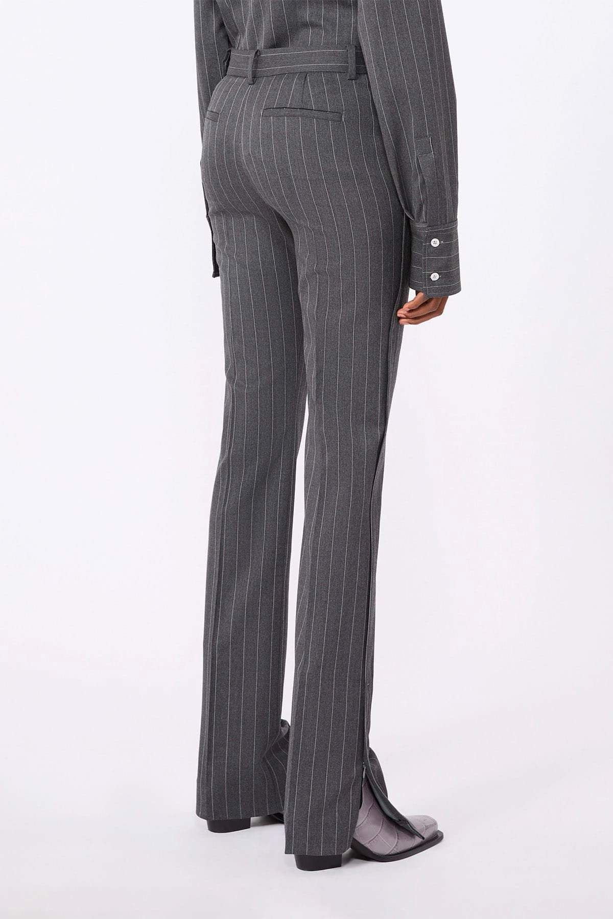 MAXMARA'S BRANDS PANTALONE LUNGO  Pantaloni in lana gessati Sportmax Sfilata Spsricordo
