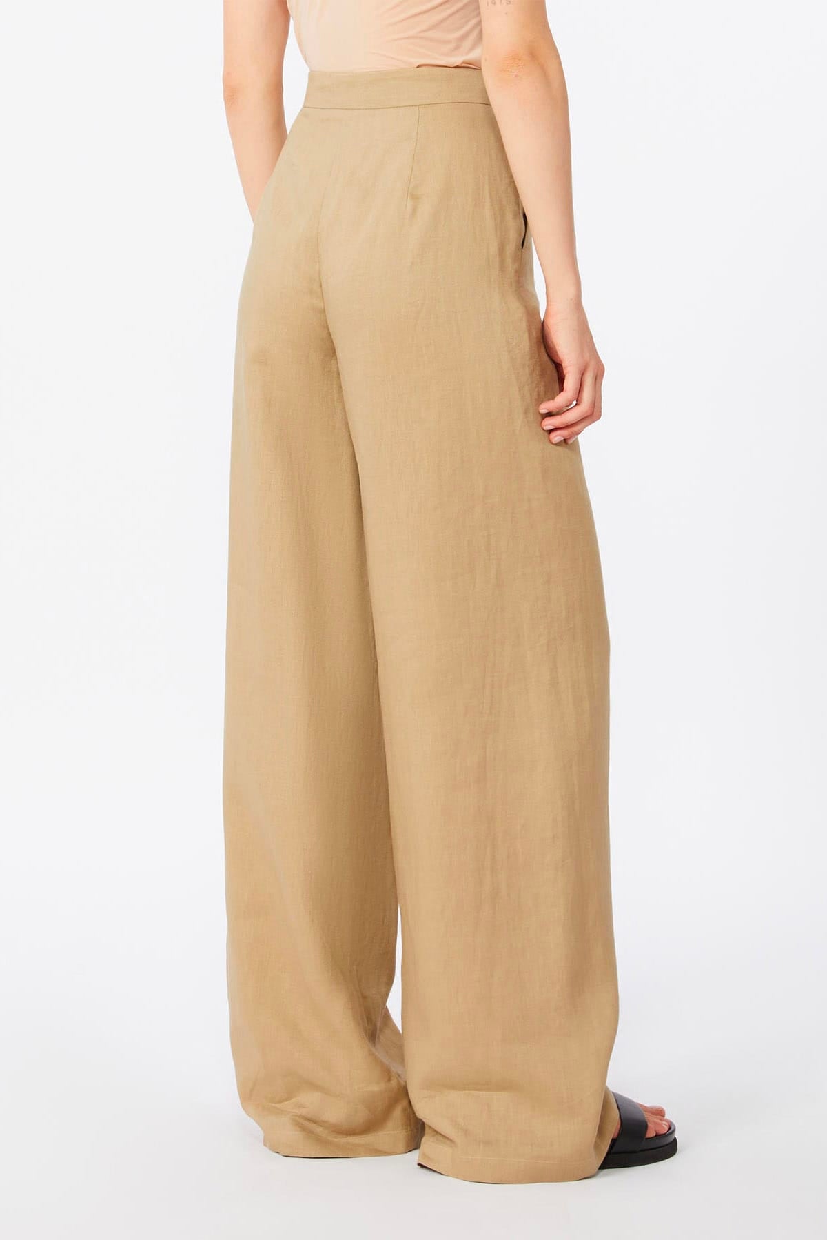 MAXMARA'S BRANDS PANTALONE LUNGO  CORDA / 34 Pantaloni in lino donna Max Mara Studio Msttapioca