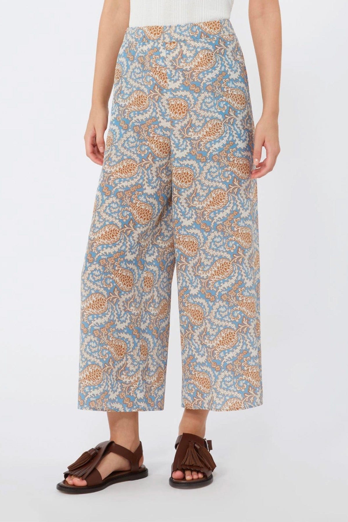 MAXMARA'S BRANDS PANTALONE LUNGO  Pantaloni in seta azzurro donna Max Mara Weekend Wkdnirvana