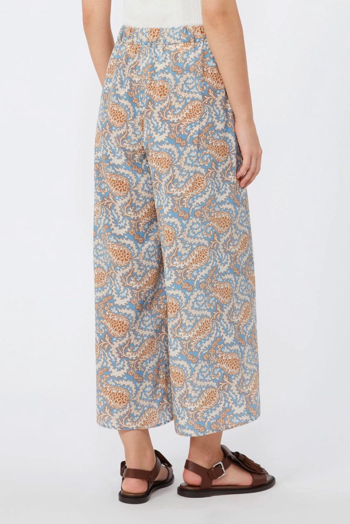 MAXMARA'S BRANDS PANTALONE LUNGO  Pantaloni in seta azzurro donna Max Mara Weekend Wkdnirvana