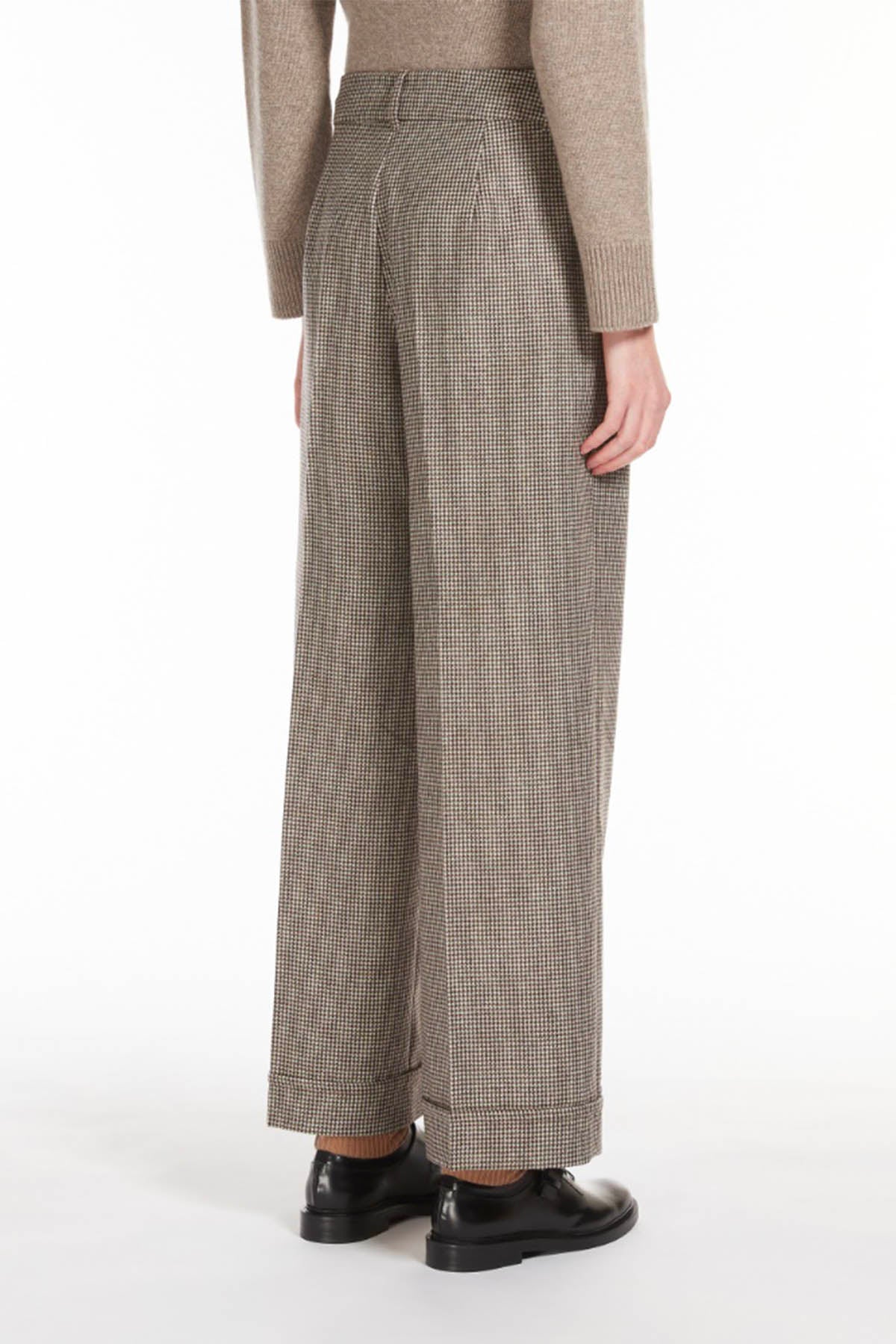 MAXMARA'S BRANDS PANTALONE LUNGO  MICRO FANTASIA / 34 Pantaloni Misto Cashmere Donna 'S Max Mara Studio Lilly