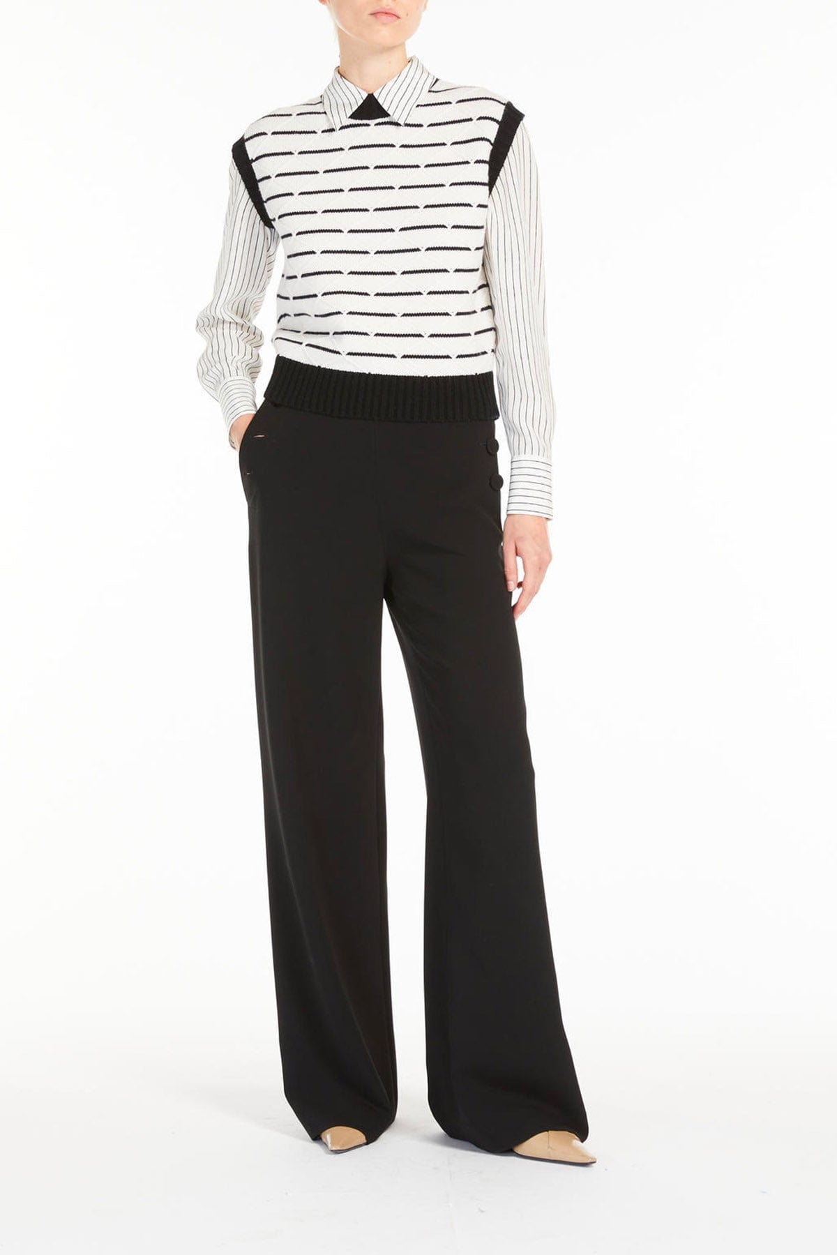 MAXMARA'S BRANDS PANTALONE LUNGO  NERO / 34 Pantaloni Neri Donna Max Mara Studio Rina