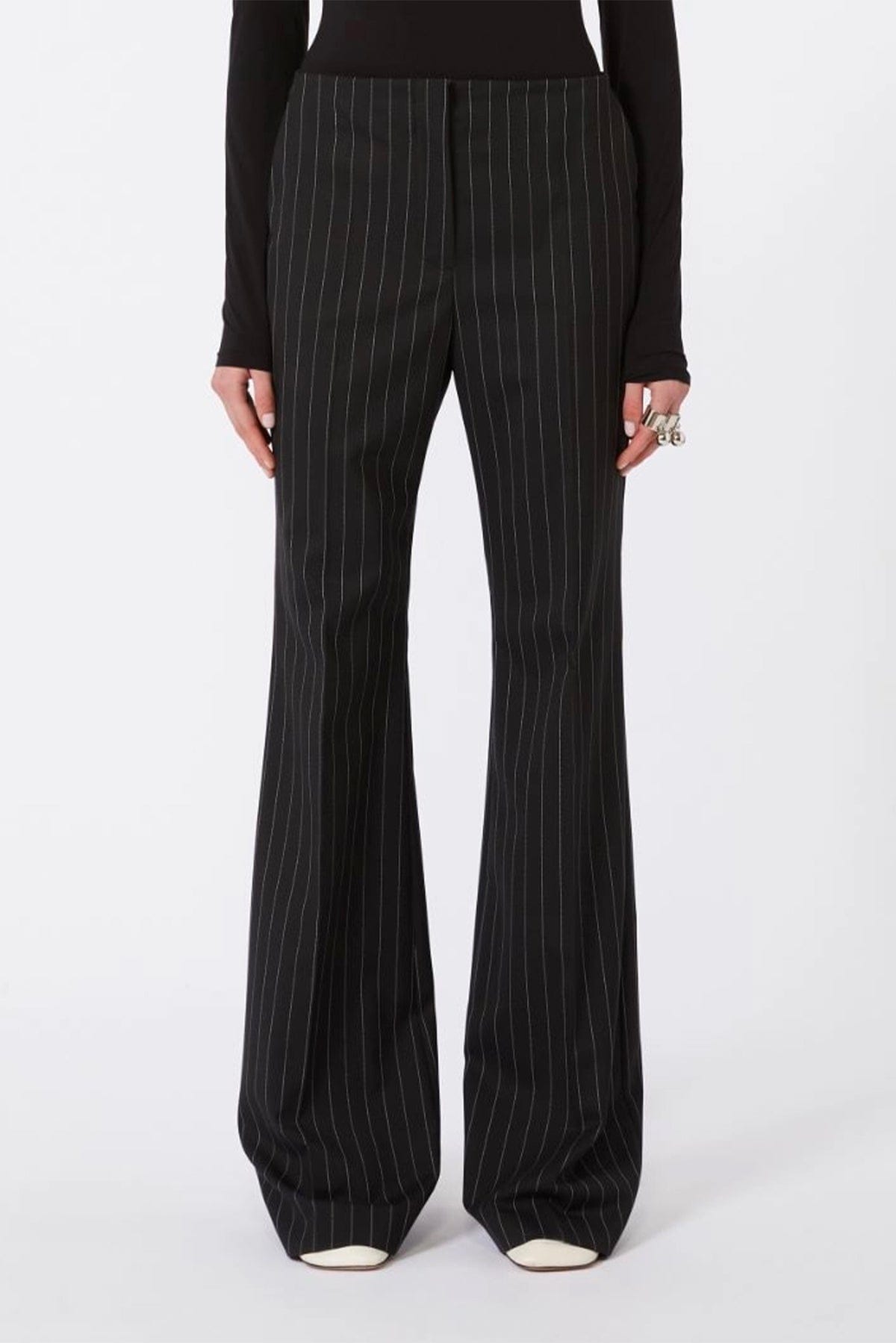 MAXMARA'S BRANDS PANTALONE LUNGO  NERO GESSATO / 34 Pantaloni neri gessati donna Sportmax Spxvisino