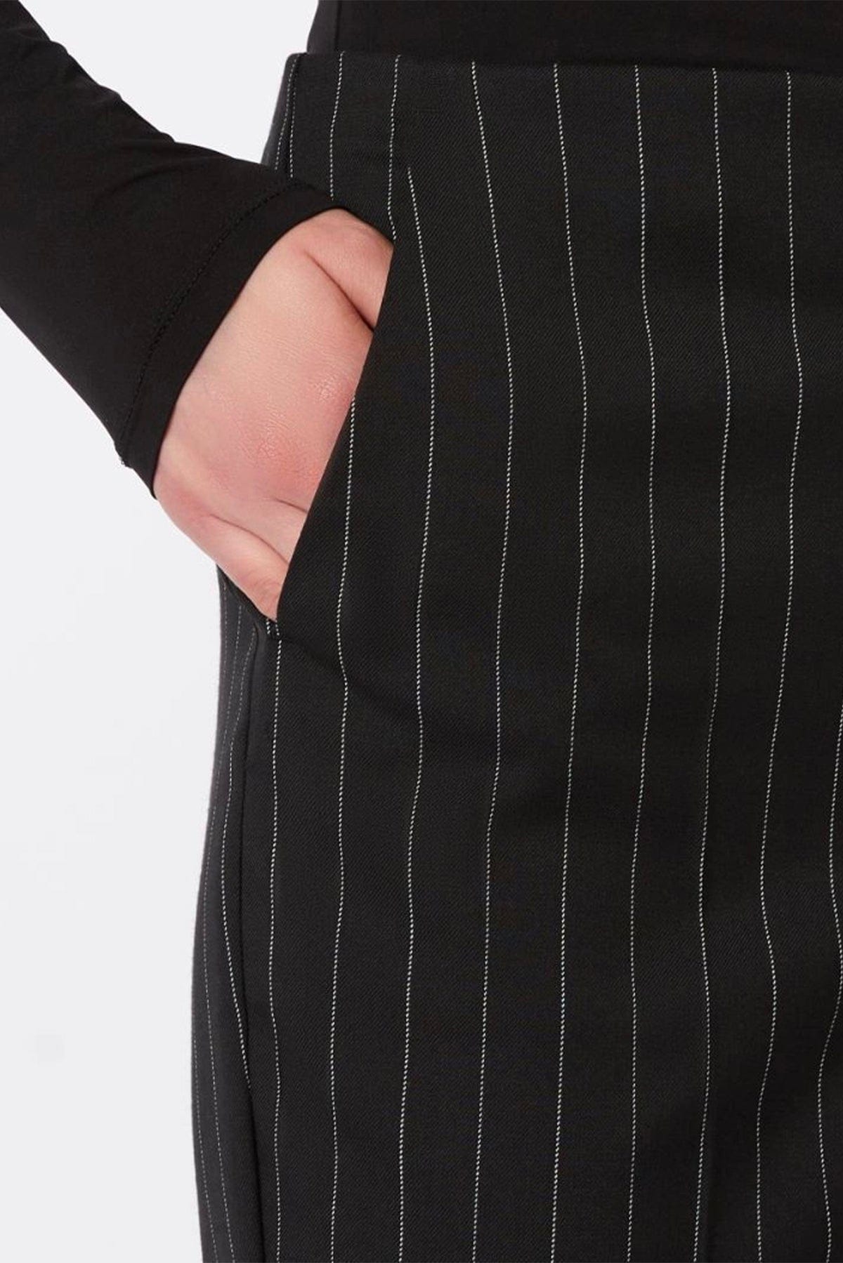 MAXMARA'S BRANDS PANTALONE LUNGO  Pantaloni neri gessati donna Sportmax Spxvisino
