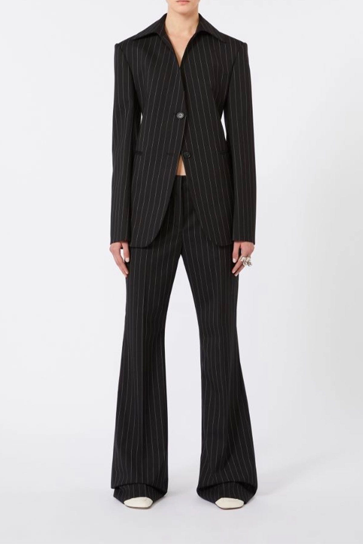 MAXMARA'S BRANDS PANTALONE LUNGO  Pantaloni neri gessati donna Sportmax Spxvisino