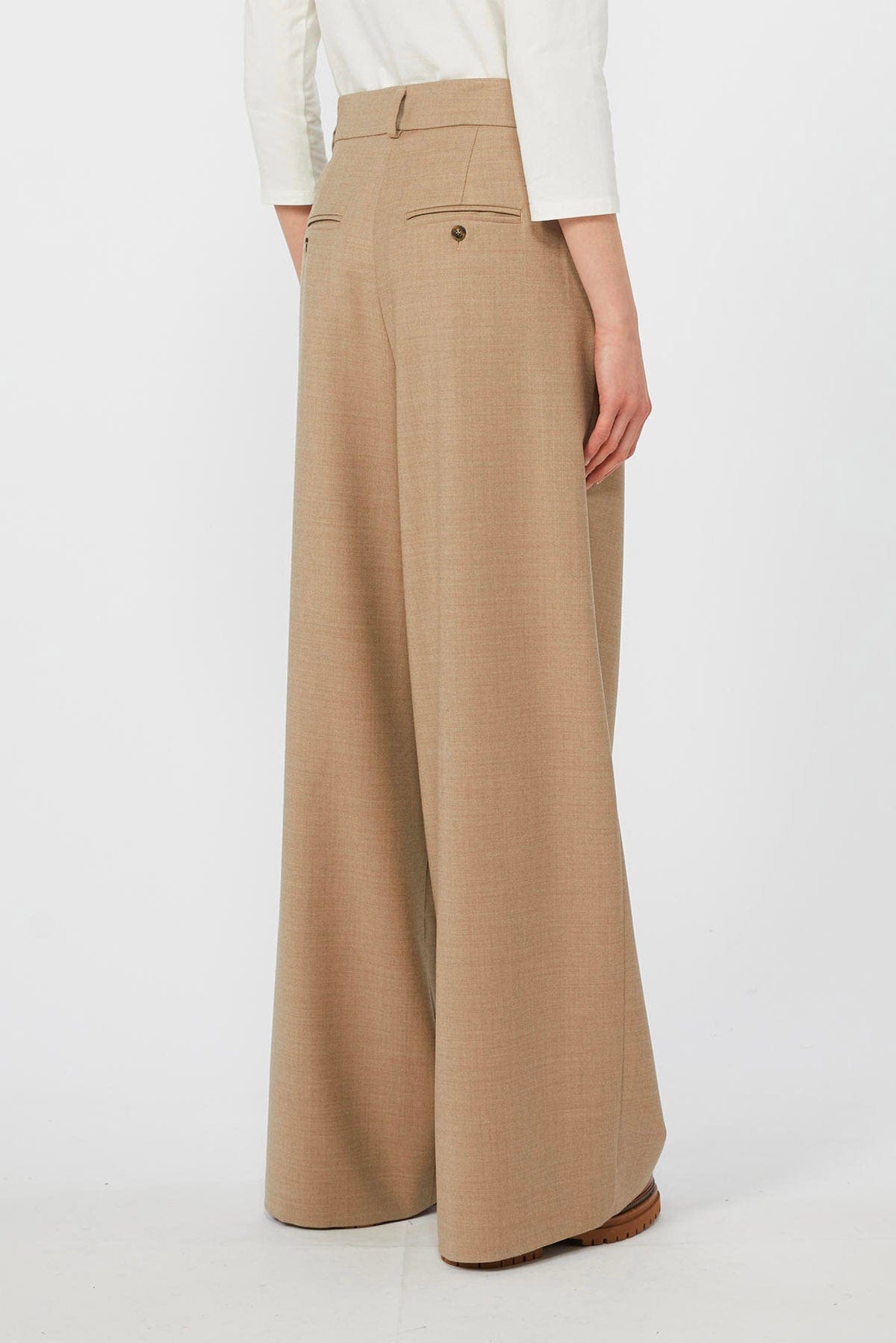 MAXMARA&#39;S BRANDS PANTALONE LUNGO  Pantaloni over donna in lana Weekend Max Mara Globale
