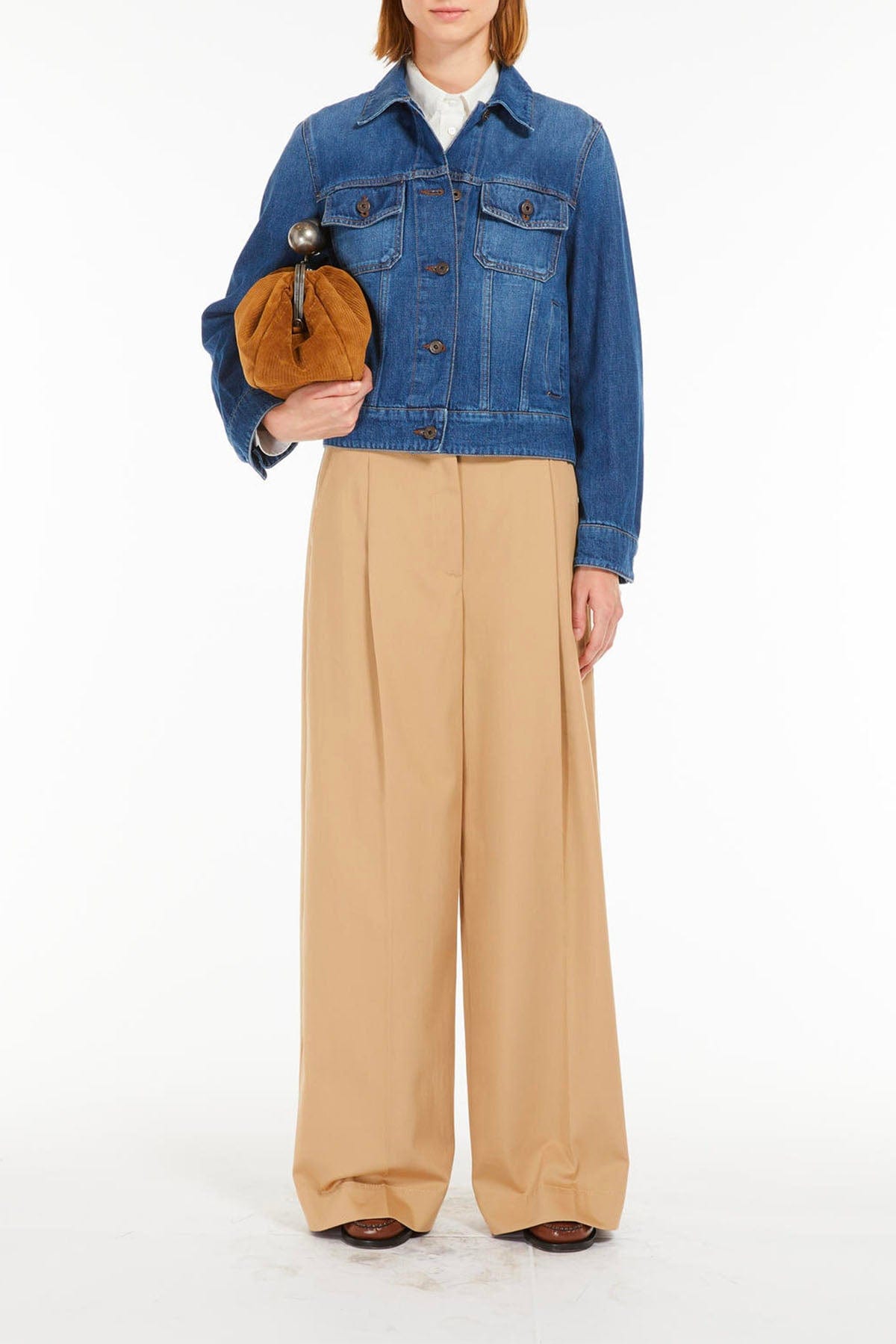 MAXMARA&#39;S BRANDS PANTALONE LUNGO  Pantaloni Over Donna Max Mara Weekend Nebbie