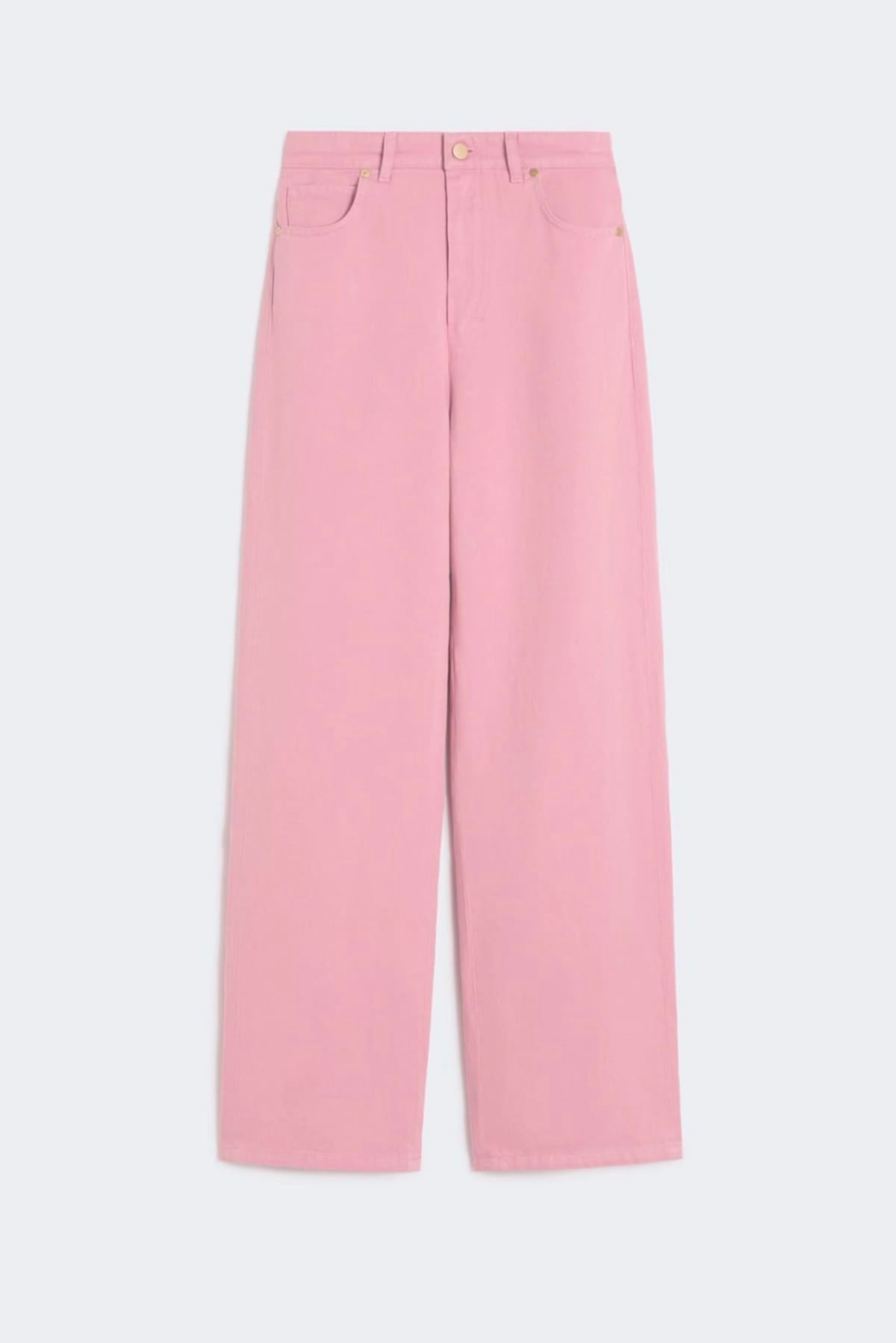 MAXMARA'S BRANDS PANTALONE LUNGO  ROSA / 34 Pantaloni dritti in cotone e lino 'S Max Mara Smmonorata