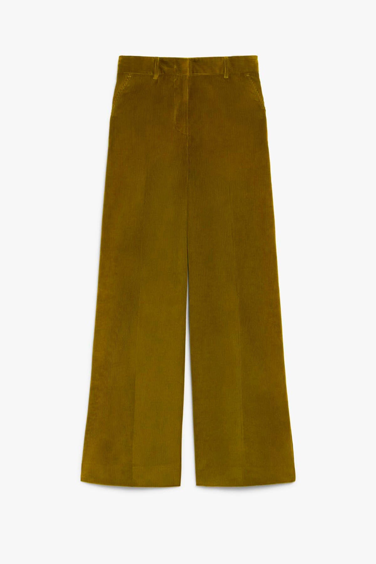 MAXMARA'S BRANDS PANTALONE LUNGO  VERDE / 34 Pantaloni in Velluto Donna Weekend Max Mara Tania