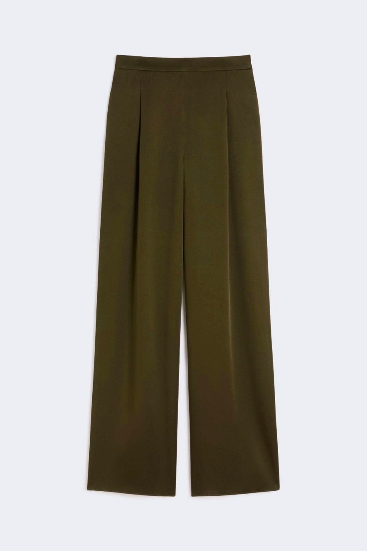 MAXMARA'S BRANDS PANTALONE LUNGO  VERDE MUSCHIO / 34 Pantaloni dritti fluidi donna Max Mara Studio Msecono