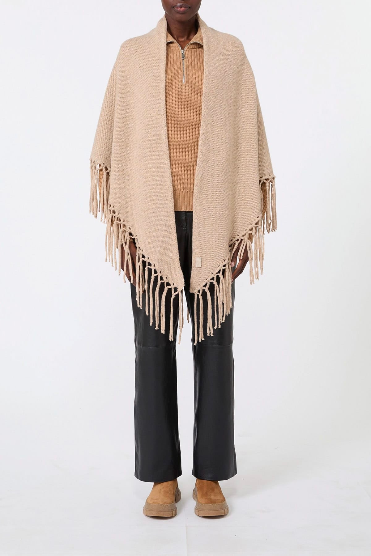MAXMARA'S BRANDS SCIARPA-MAGLIA JERSEY CACHA MELANGE / UNICA Poncho in lana donna Max Mara Weekend Wkdtornado