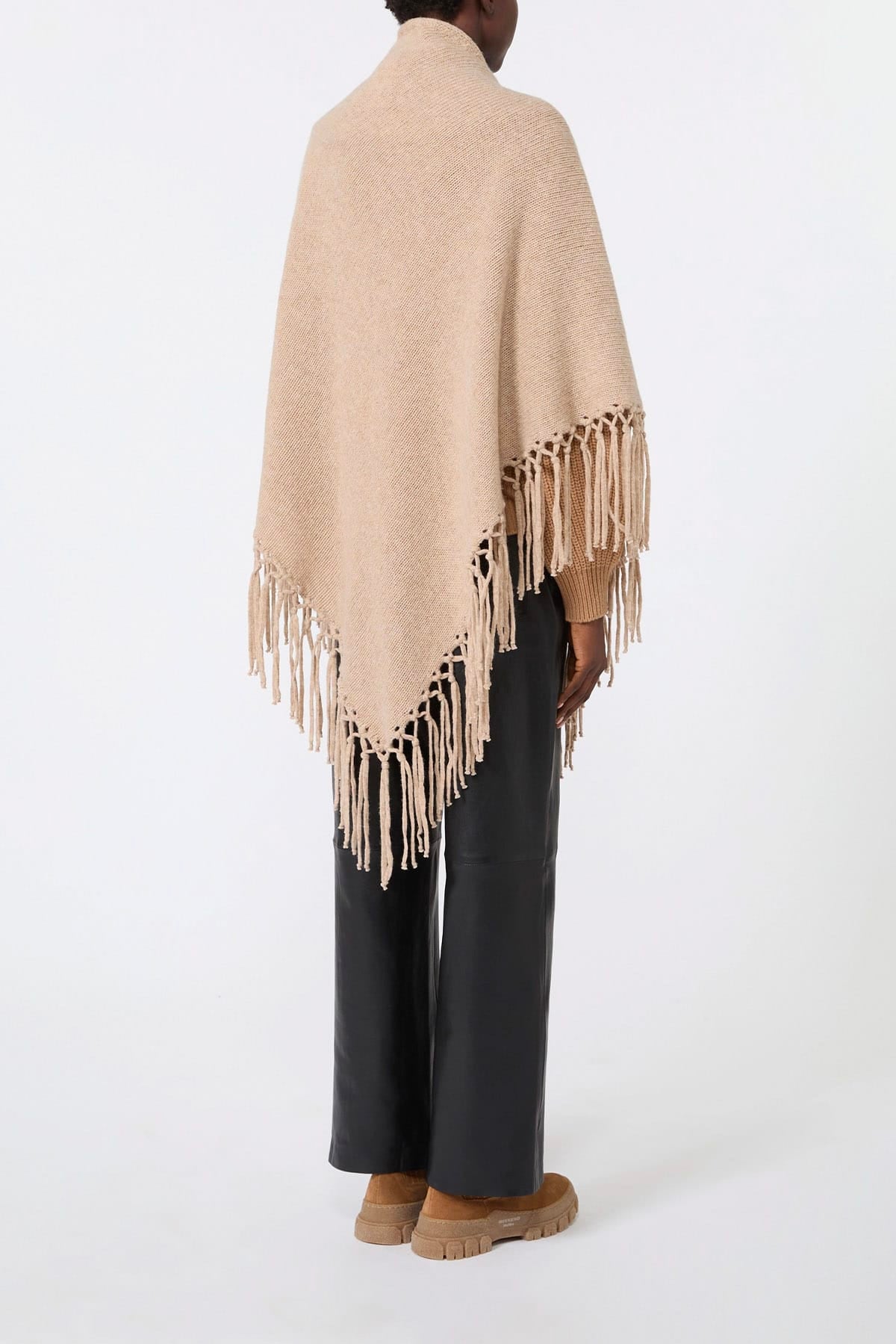 MAXMARA'S BRANDS SCIARPA-MAGLIA JERSEY Poncho in lana donna Max Mara Weekend Wkdtornado