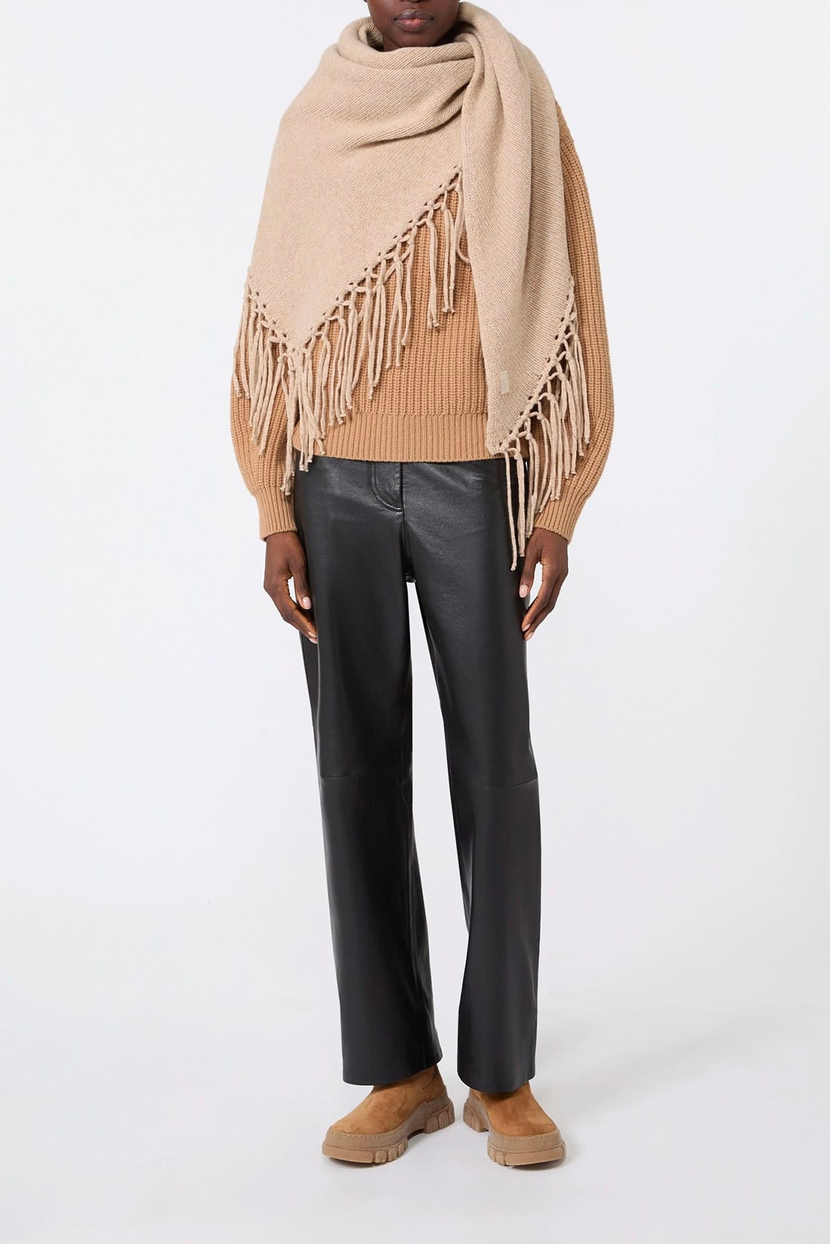 MAXMARA'S BRANDS SCIARPA-MAGLIA JERSEY Poncho in lana donna Max Mara Weekend Wkdtornado