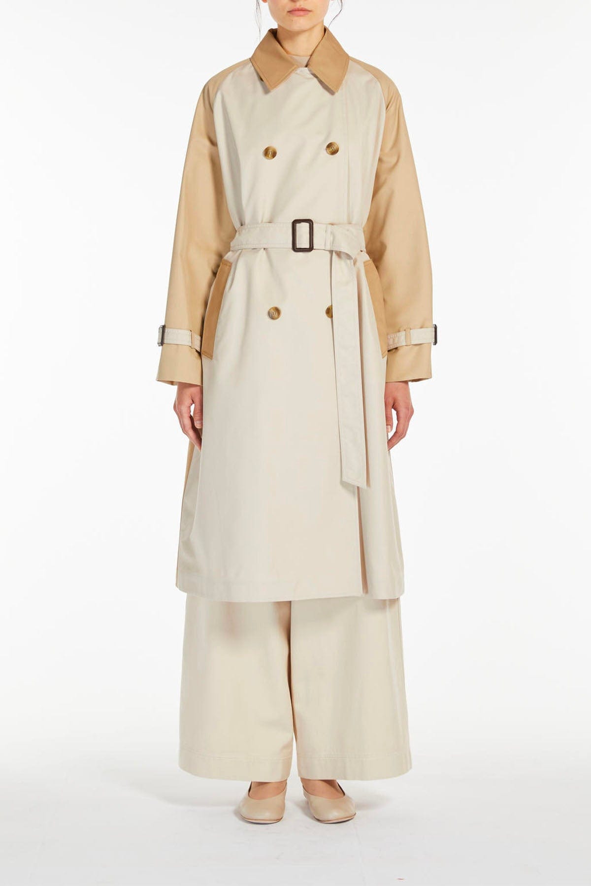 MAXMARA&#39;S BRANDS SOPRABITO-IMPERMEABILE  BIANCO / BEIGE / 34 Impermeabile Donna Max Mara Weekend Canasta