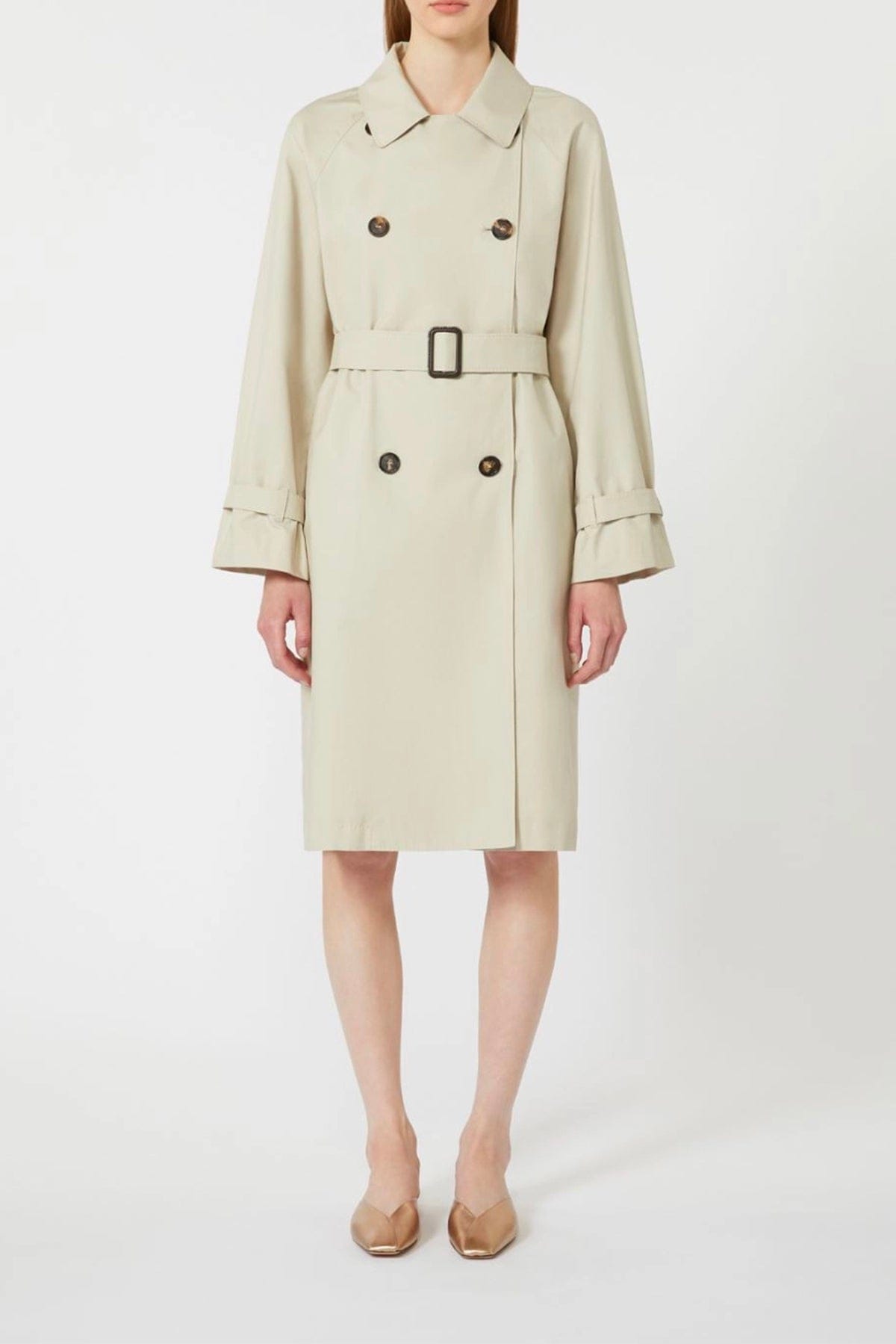 MAXMARA'S BRANDS SOPRABITO-IMPERMEABILE  NATURALE / 34 Impermeabile donna The Cube Max Mara Mtcctrench