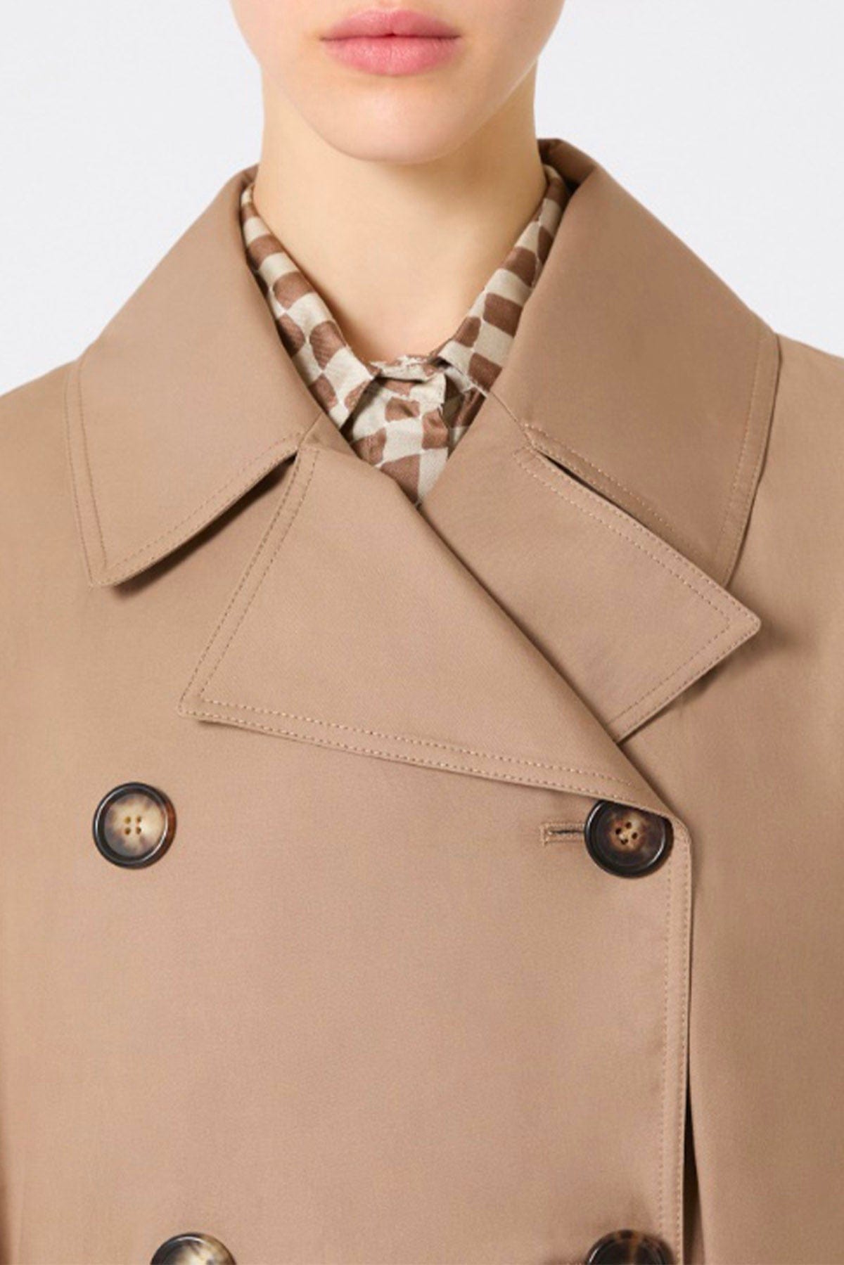 MAXMARA&#39;S BRANDS SOPRABITO-IMPERMEABILE  Impermeabile doppiopeto Max Mara The Cube Fiorito
