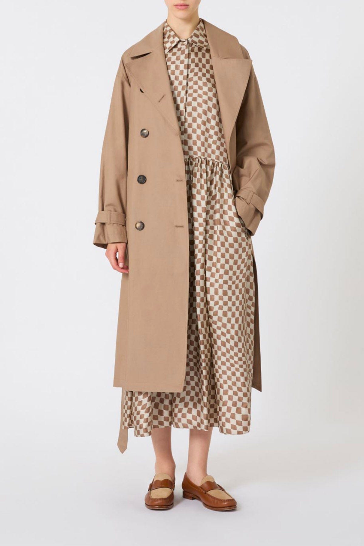 MAXMARA&#39;S BRANDS SOPRABITO-IMPERMEABILE  Impermeabile doppiopeto Max Mara The Cube Fiorito