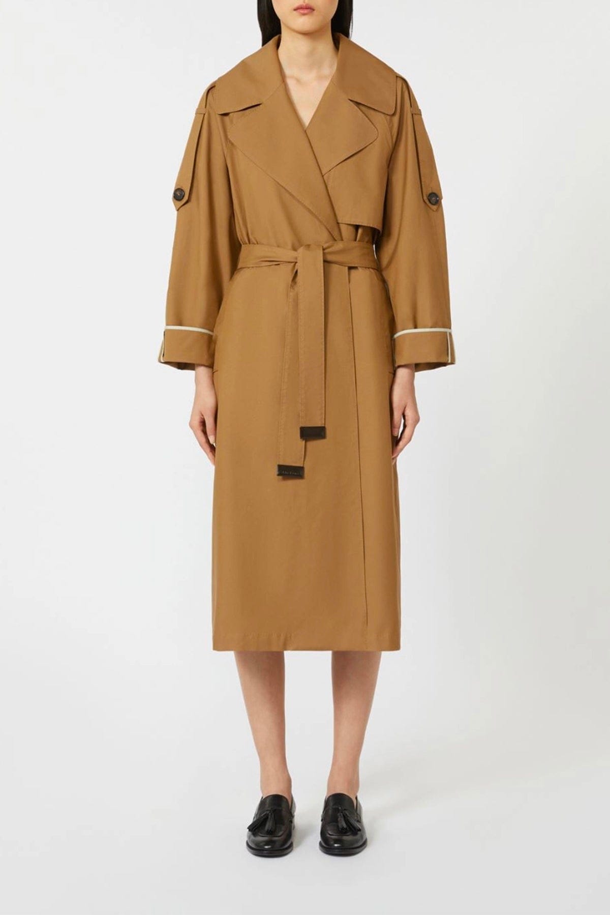 MAXMARA'S BRANDS SOPRABITO-IMPERMEABILE  LEGNO / 34 Trench donna The Cube Max Mara Mtcutrench