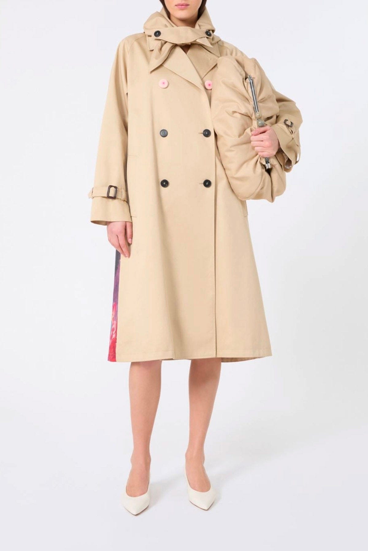 MAXMARA'S BRANDS SOPRABITO-IMPERMEABILE  Trench impermeabile donna fiorato Weekend Max Mara Wksninfa