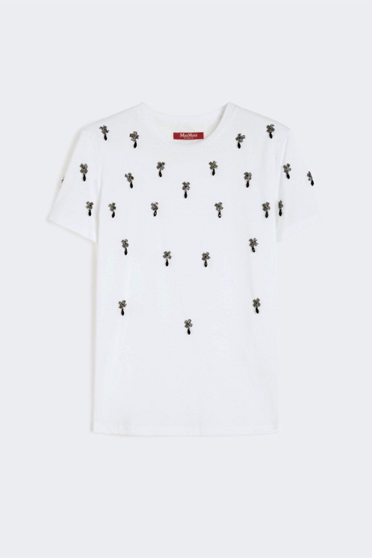 MAXMARA&#39;S BRANDS T&#39;SHIRT  BIANCO OTTICO / XXS T-Shirt dettaglio fiore Max Mara Studio Pontile