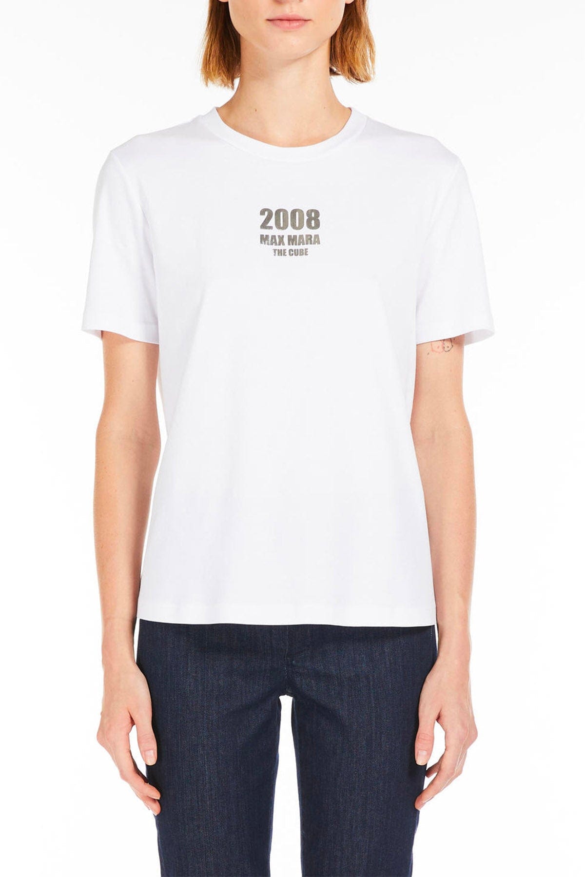 MAXMARA'S BRANDS T'SHIRT  BIANCO / XXS T-Shirt donna in cotone 'S Max Mara Quieto