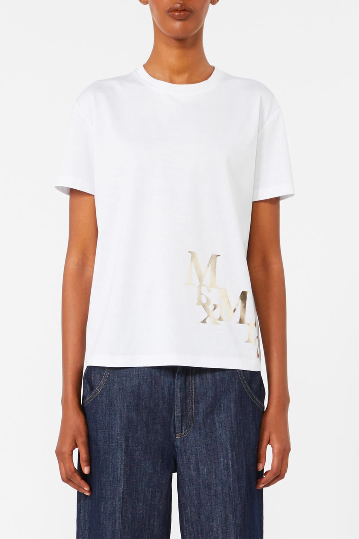 MAXMARA'S BRANDS T'SHIRT  BLU / XXS T-shirt in cotone donna 'S Max Mara Smmedile