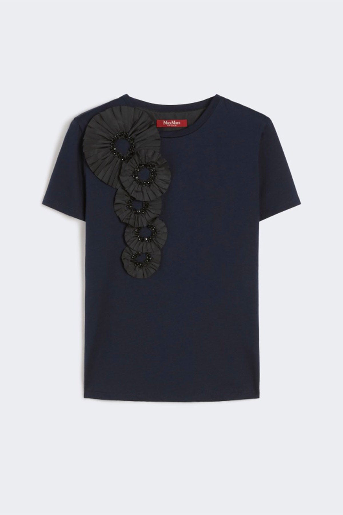 MAXMARA&#39;S BRANDS T&#39;SHIRT  BLU NOTTE / XXS T-Shirt dettaglio fiore Max Mara Studio Pontile