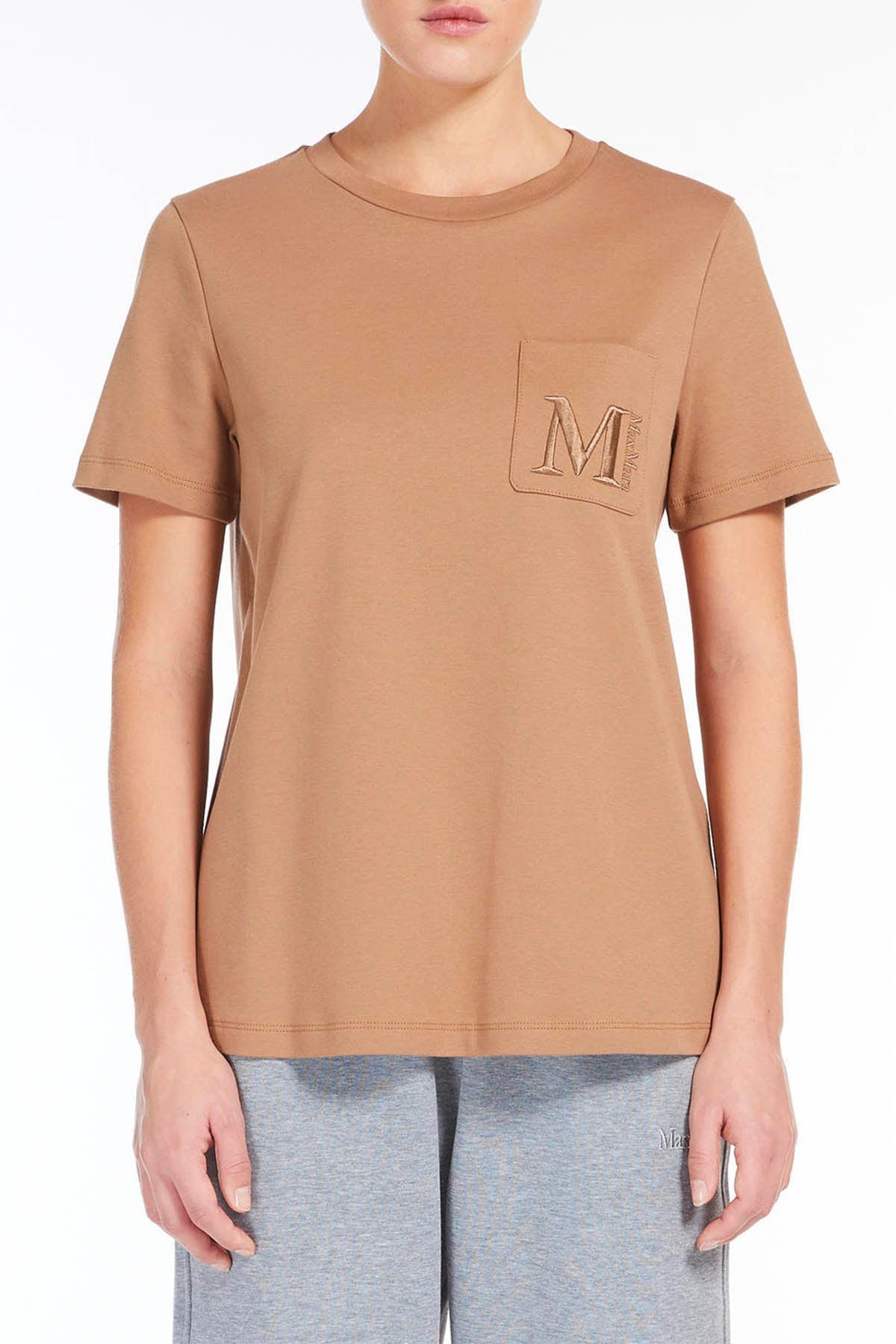 MAXMARA&#39;S BRANDS T&#39;SHIRT  CAMMELLO / XXS T-Shirt Donna &#39;S Max Mara Madera