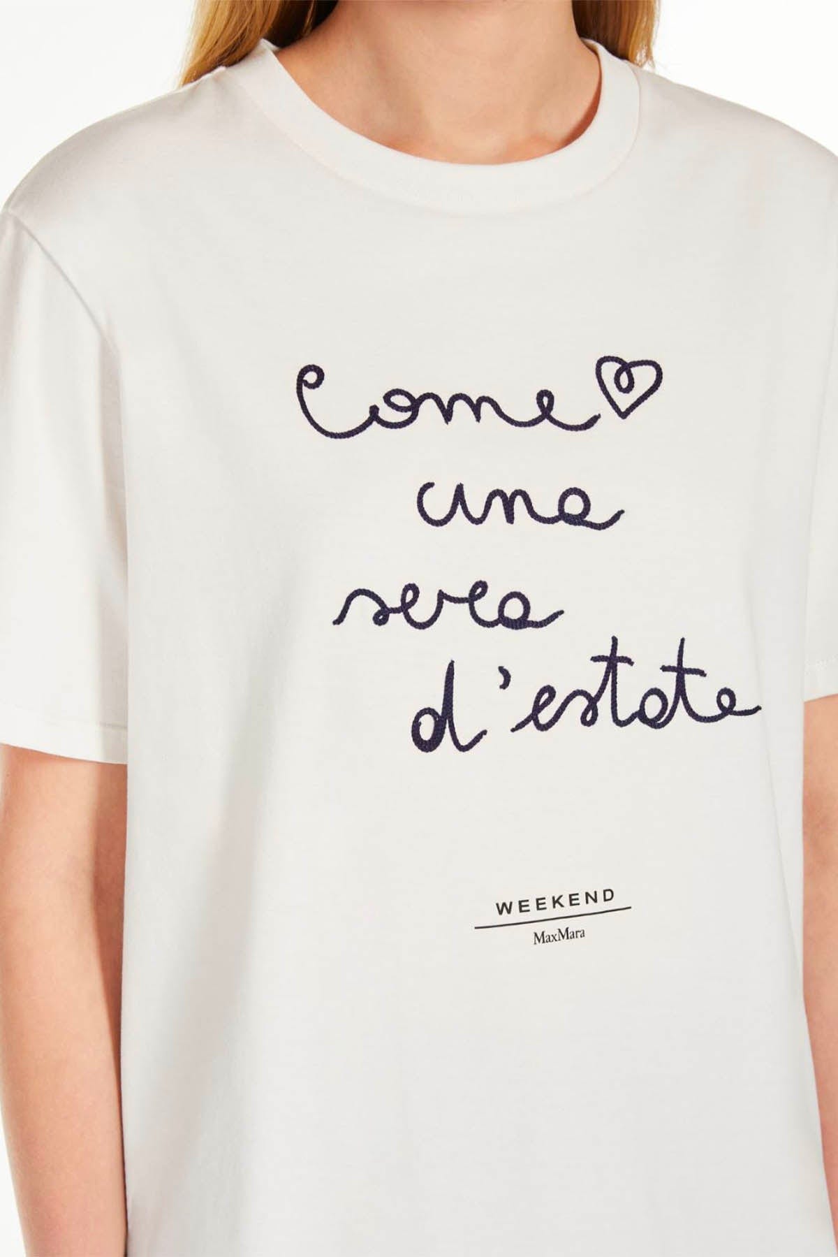 MAXMARA&#39;S BRANDS T&#39;SHIRT  T-Shirt Bianca Donna Weekend Max Mara Barbano