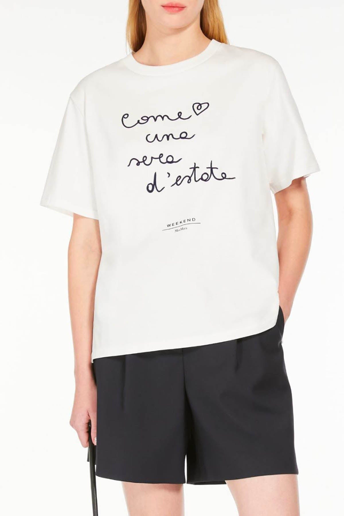 MAXMARA&#39;S BRANDS T&#39;SHIRT  T-Shirt Bianca Donna Weekend Max Mara Barbano