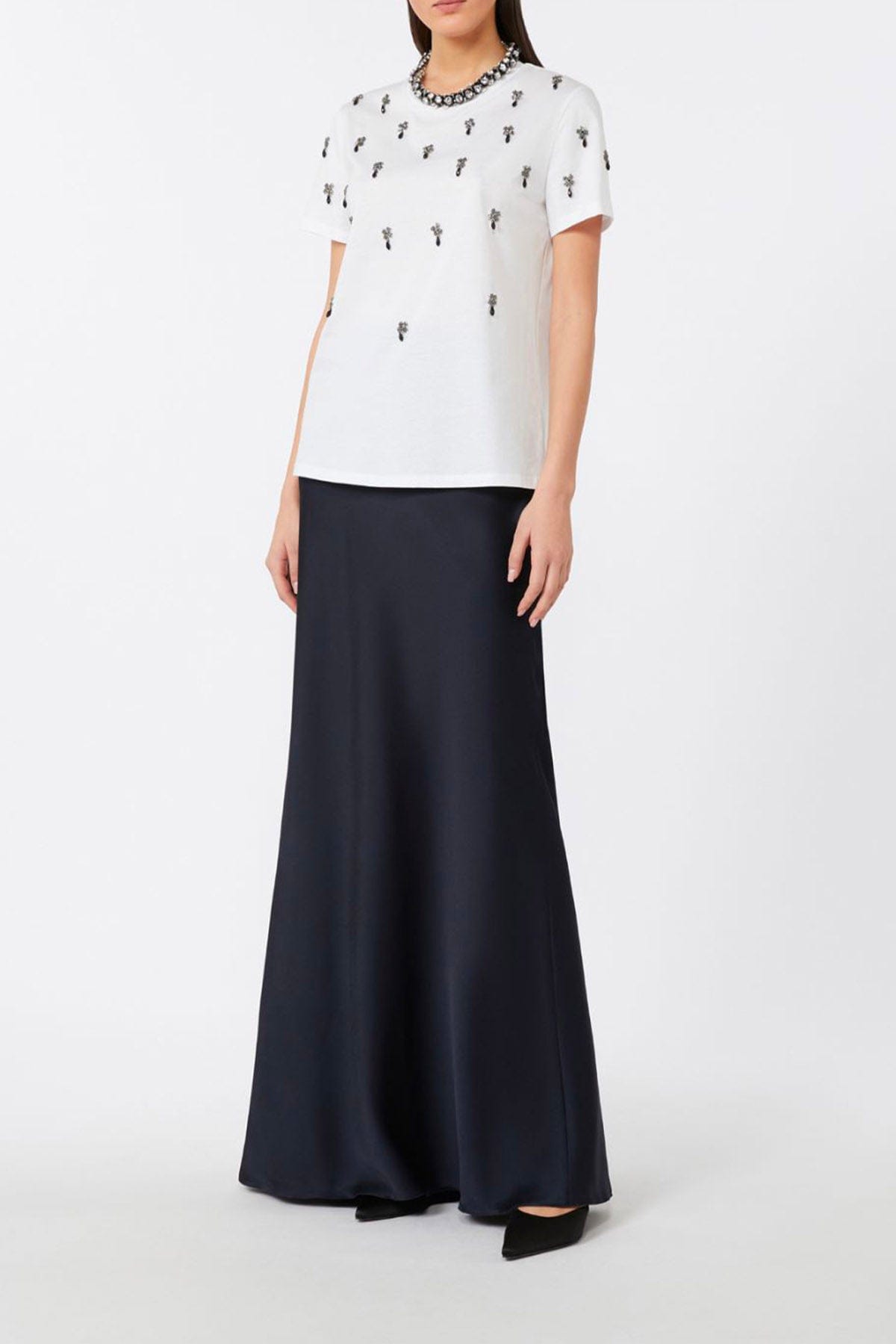 MAXMARA&#39;S BRANDS T&#39;SHIRT  T-Shirt dettaglio fiore Max Mara Studio Pontile