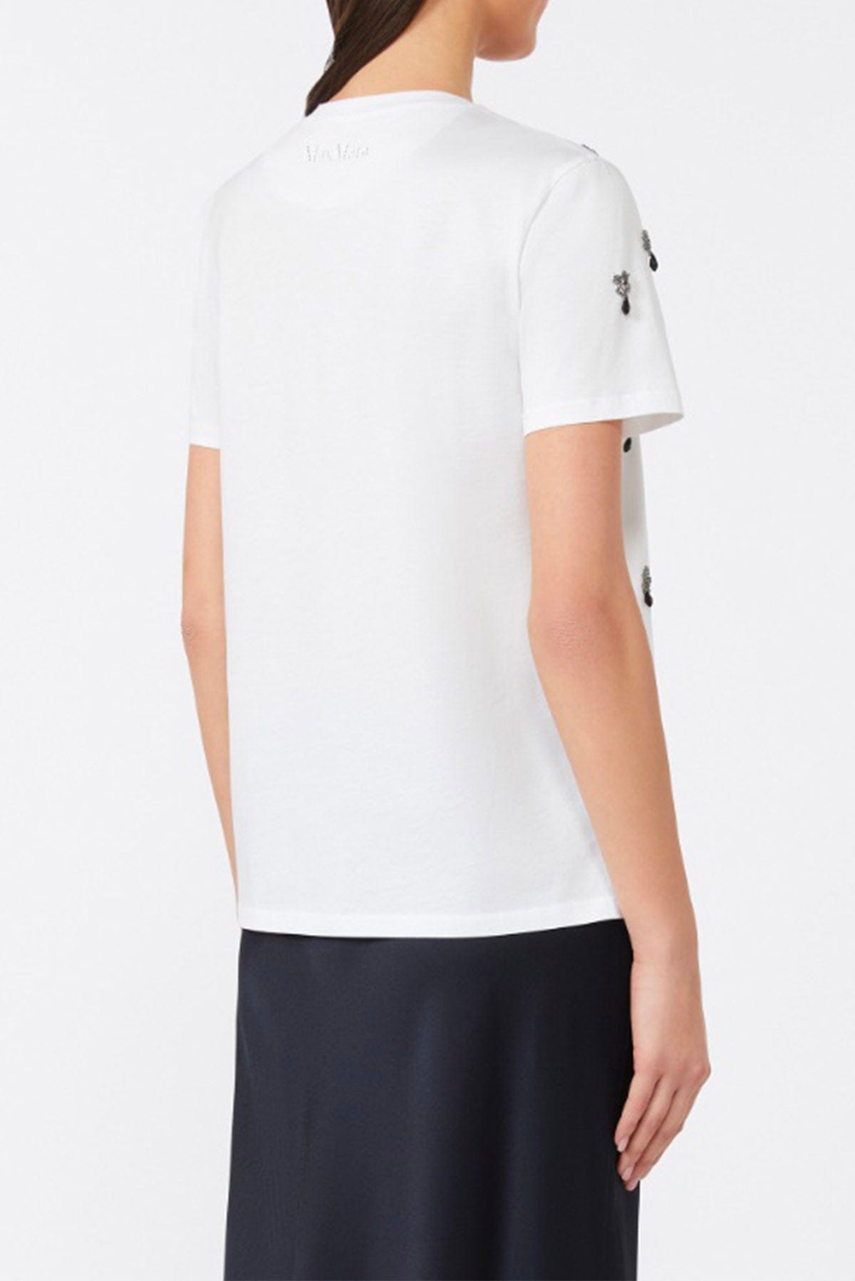 MAXMARA&#39;S BRANDS T&#39;SHIRT  T-Shirt dettaglio fiore Max Mara Studio Pontile