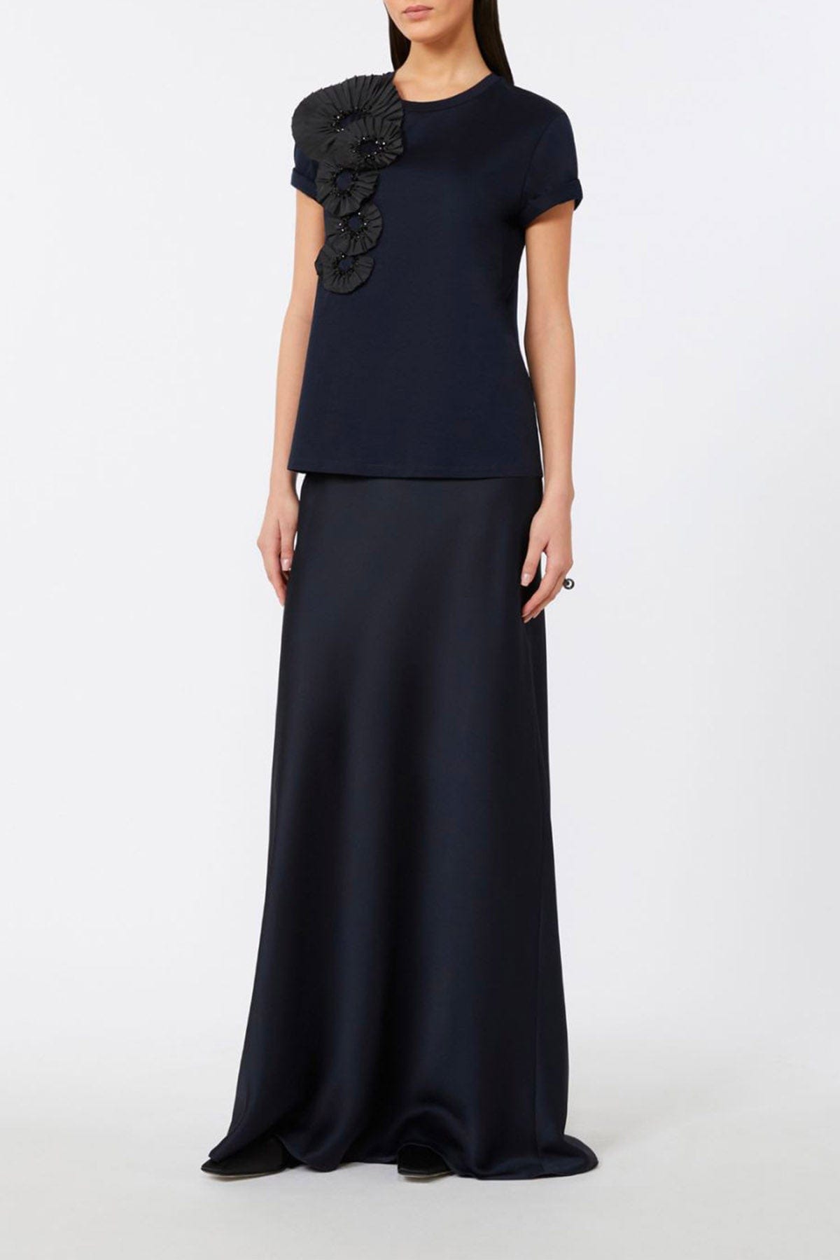 MAXMARA&#39;S BRANDS T&#39;SHIRT  T-Shirt dettaglio fiore Max Mara Studio Pontile