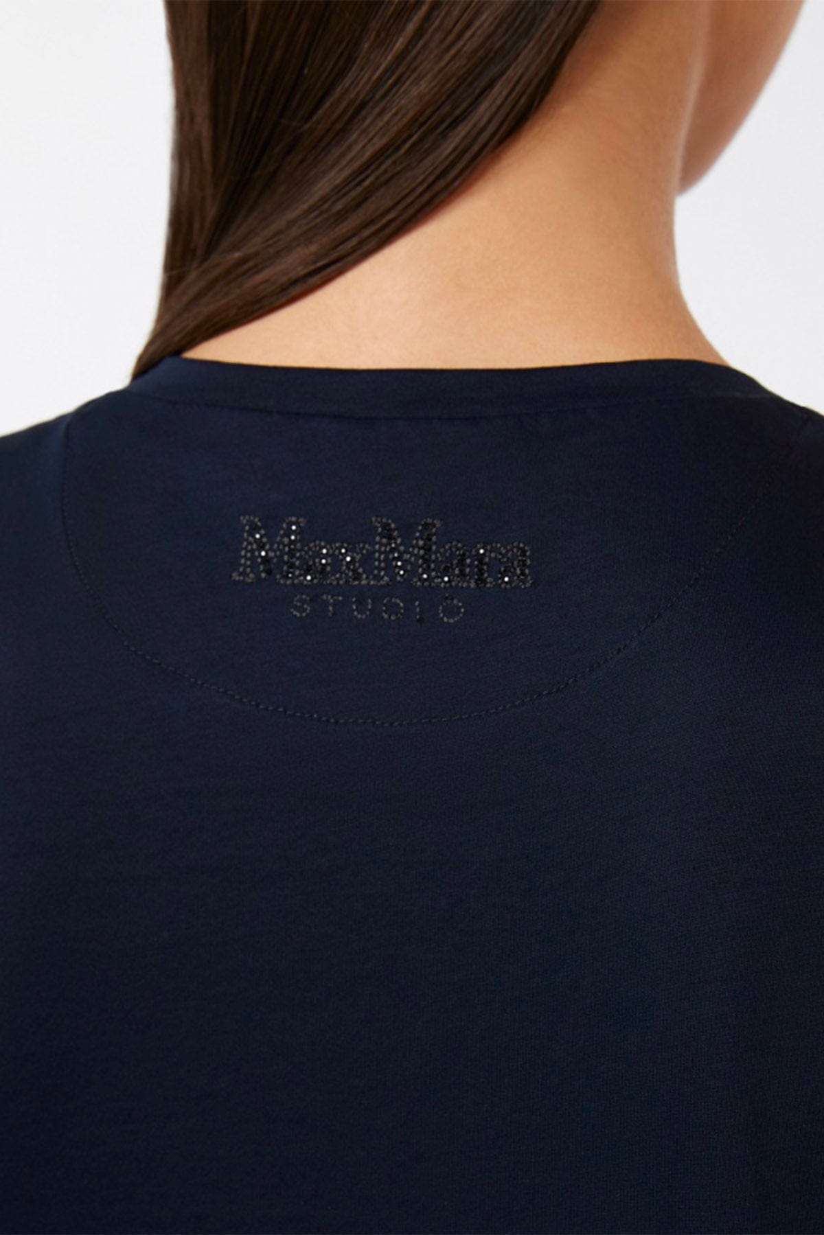 MAXMARA'S BRANDS T'SHIRT  BLU NOTTE / XXS T-Shirt dettaglio fiore Max Mara Studio Pontile