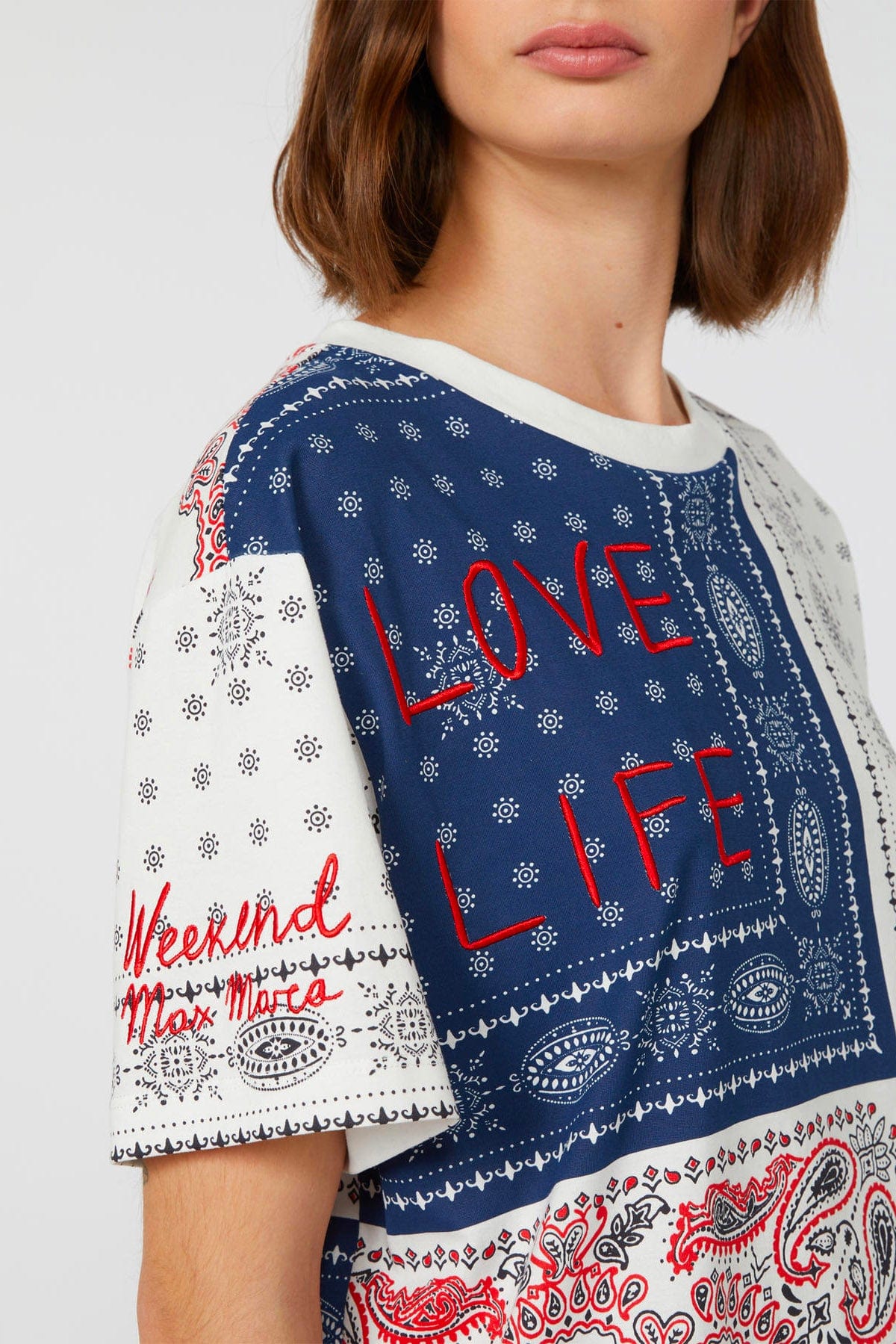 MAXMARA'S BRANDS T'SHIRT  FONDO BIANCO / XXS T-Shirt donna in cotone Weekend Max Mara Acline