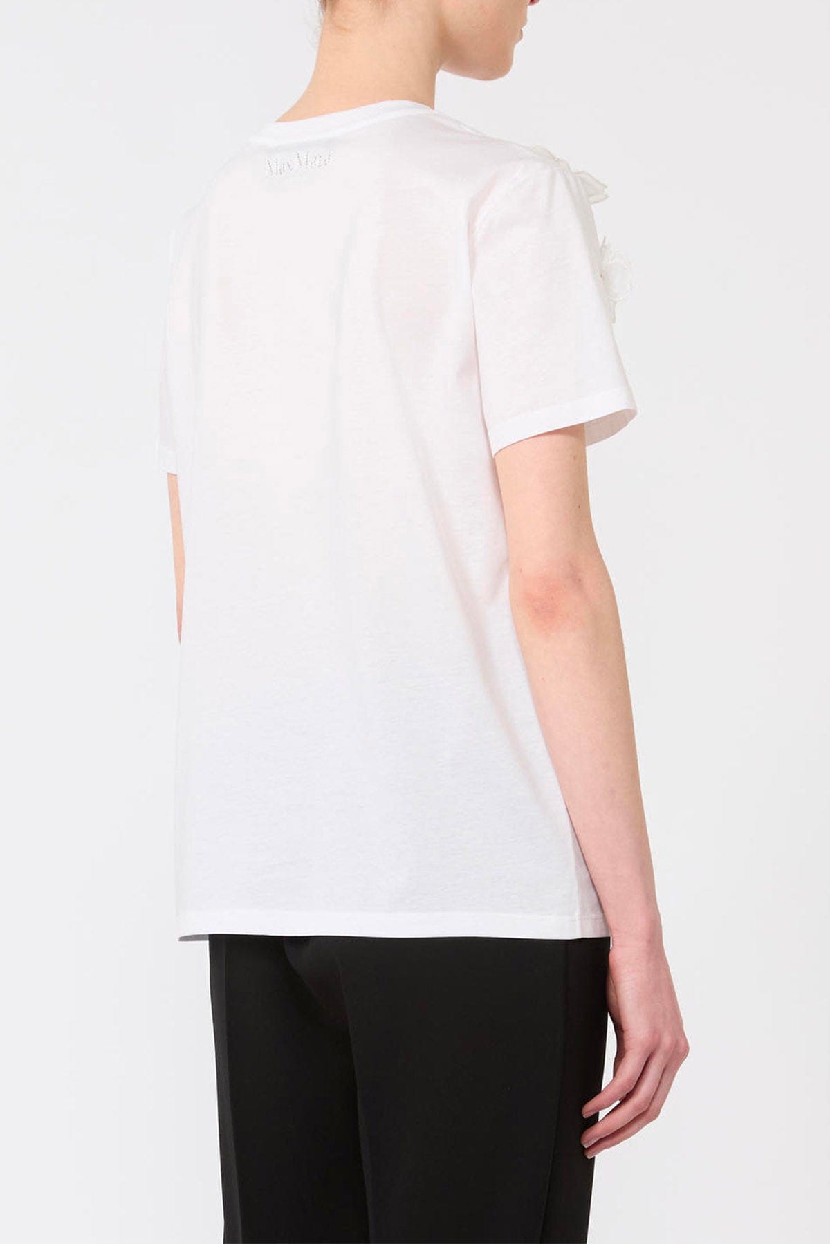 MAXMARA'S BRANDS T'SHIRT  T-shirt in cotone con dettagli Max Mara Studio Mseeditti