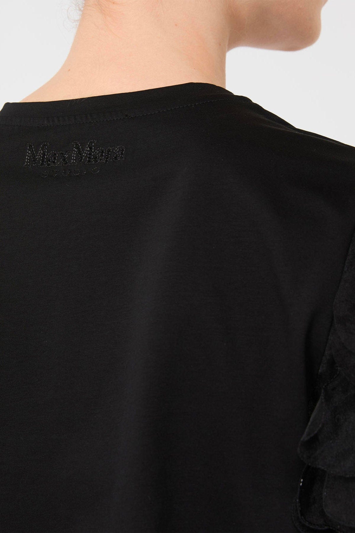 MAXMARA'S BRANDS T'SHIRT  T-shirt in cotone con dettagli Max Mara Studio Mseeditti