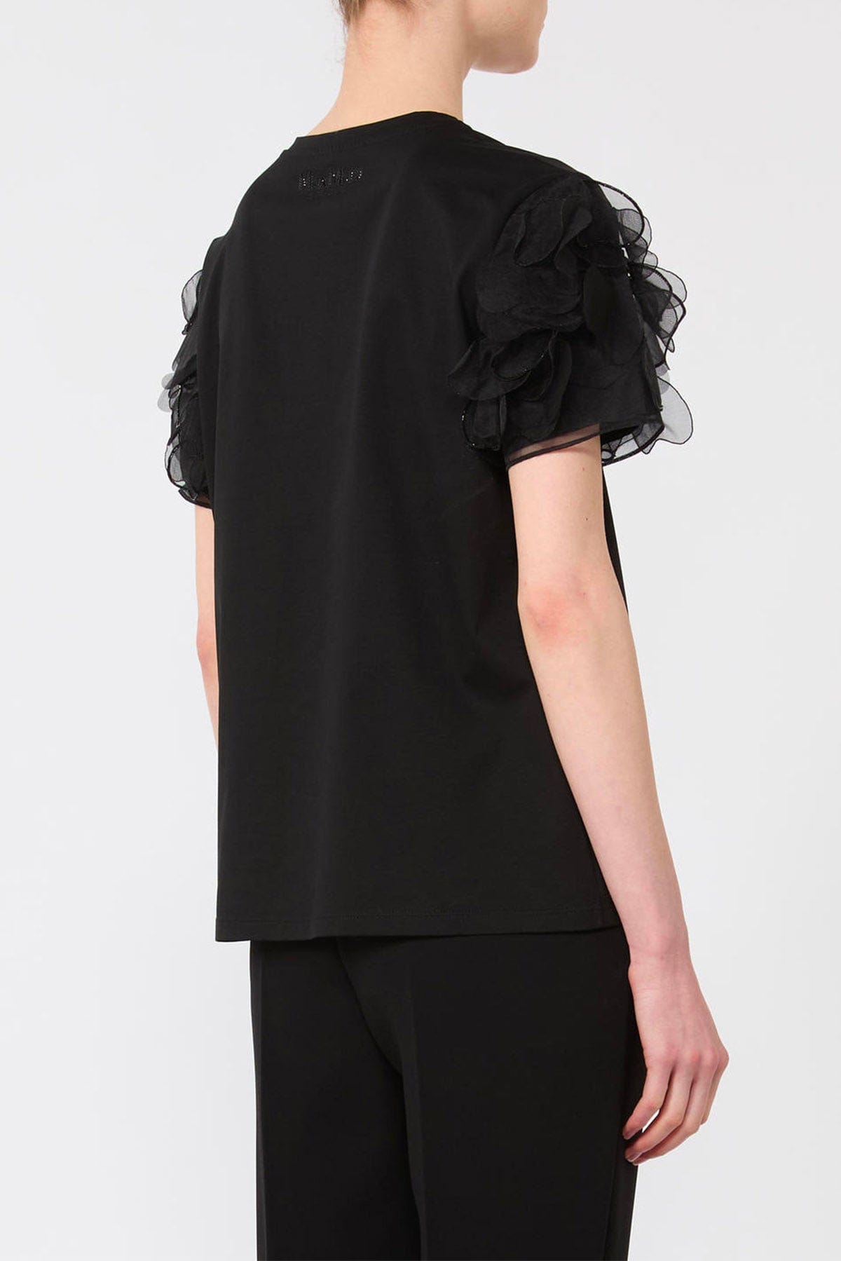 MAXMARA'S BRANDS T'SHIRT  T-shirt in cotone con dettagli Max Mara Studio Mseeditti