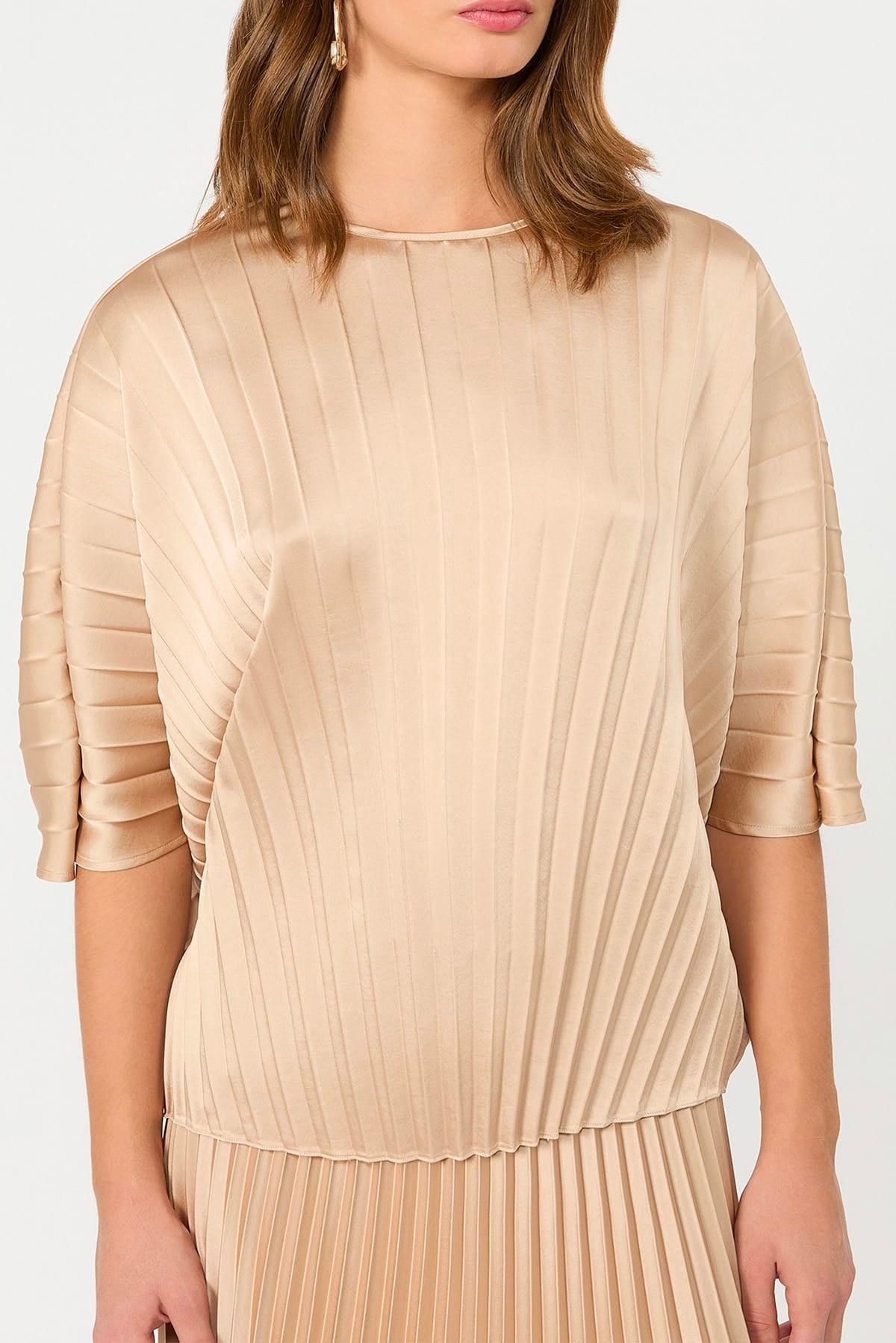 MAXMARA'S BRANDS TOP-CANOTTIERA IN TES.  MARMO ROSA / 34 Blusa plissè donna Max Mara Weekend Wkdaureo