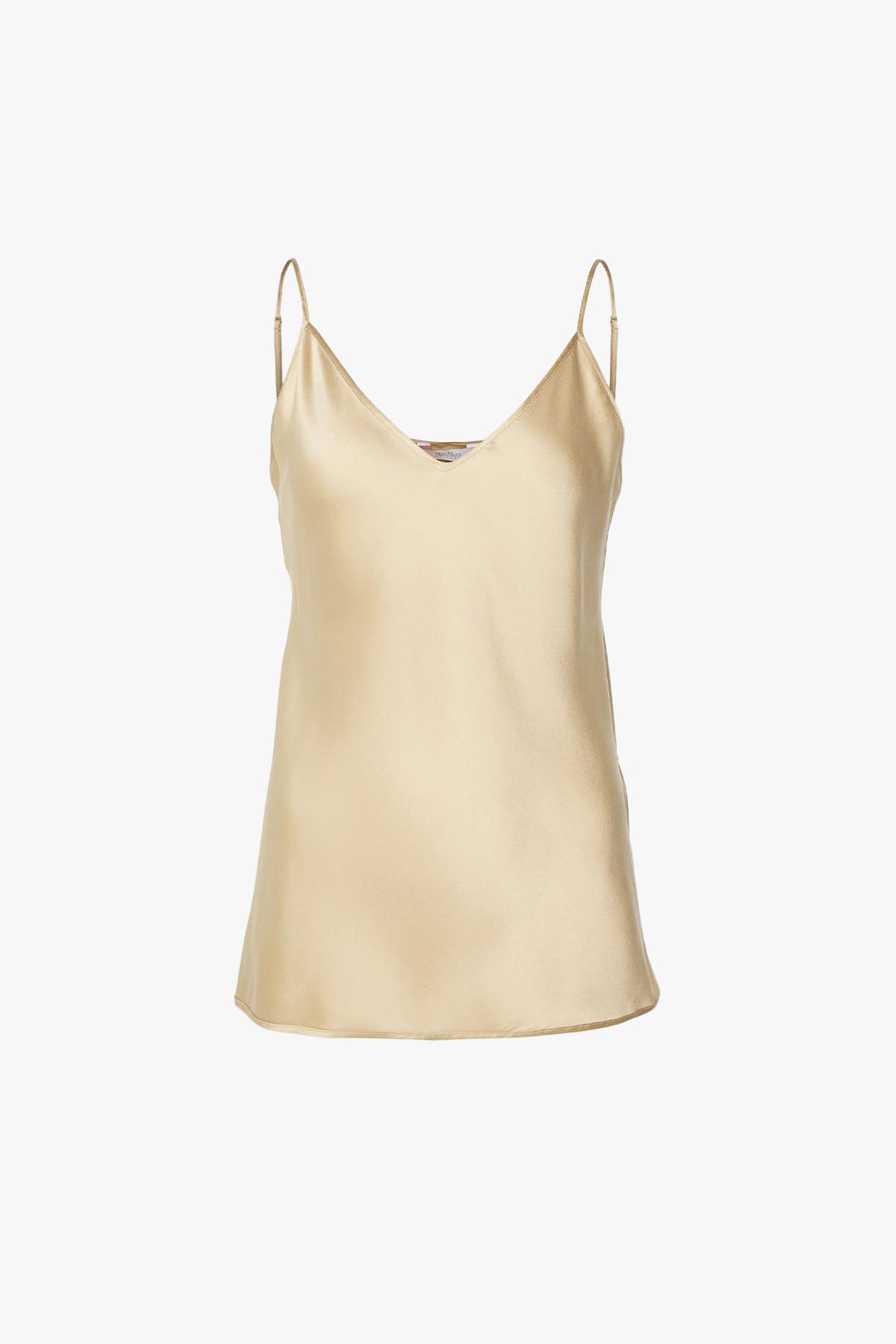 MAXMARA'S BRANDS TOP-CANOTTIERA IN TES.  CHIARO - ALBINO / 34 Top in Seta Leisure Max Mara Lucca