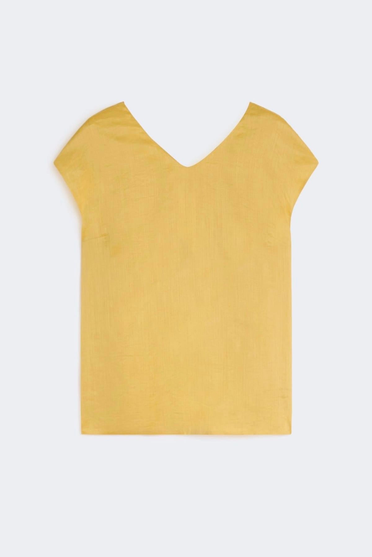 MAXMARA'S BRANDS TOP-CANOTTIERA IN TES.  GIALLO PRIMULA / 34 Top donna 'S Max Mara giallo Smmtalento