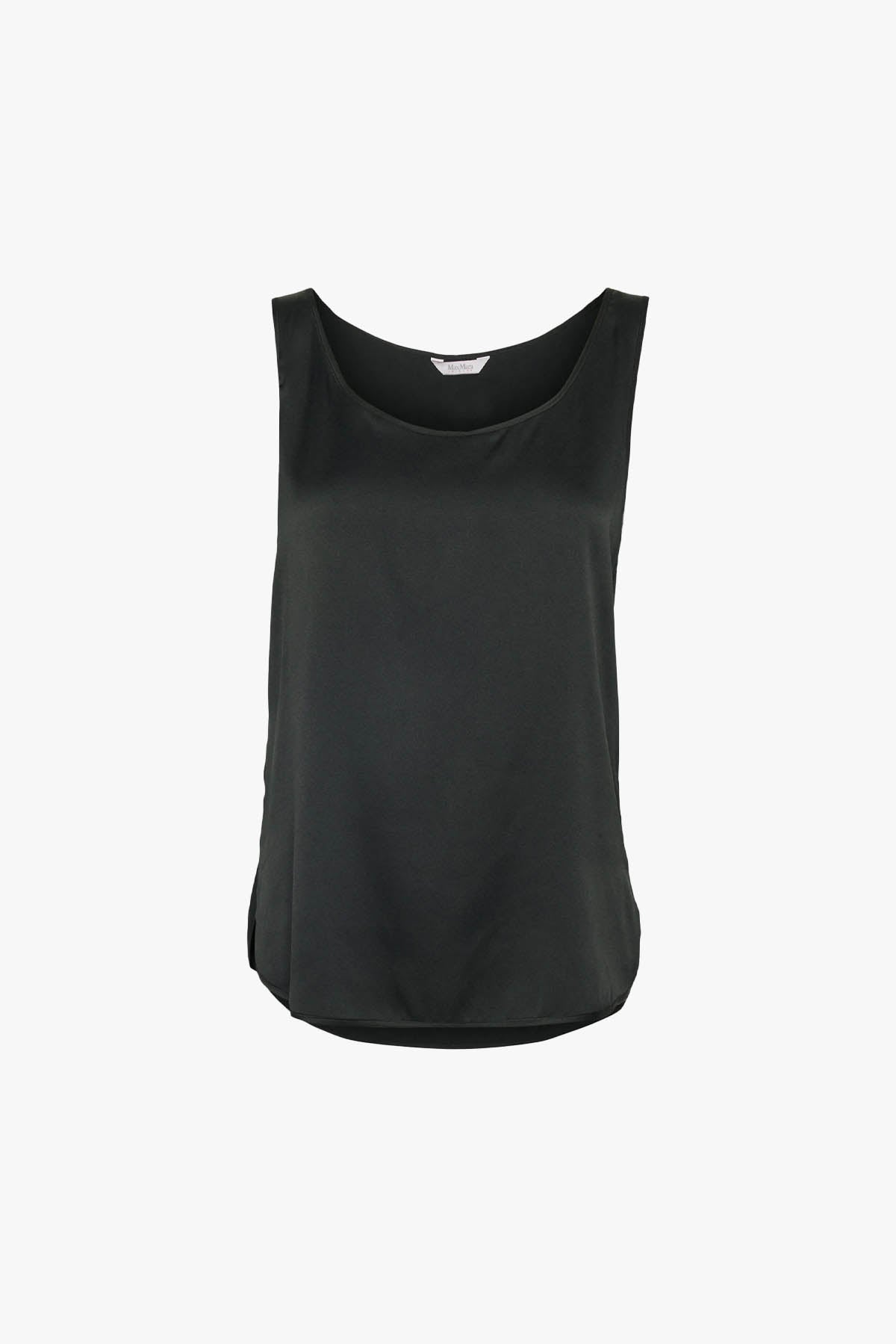 MAXMARA'S BRANDS TOP-CANOTTIERA IN TES.  NERO / 34 Canotta in Seta Donna Max Mara Leisure Pan