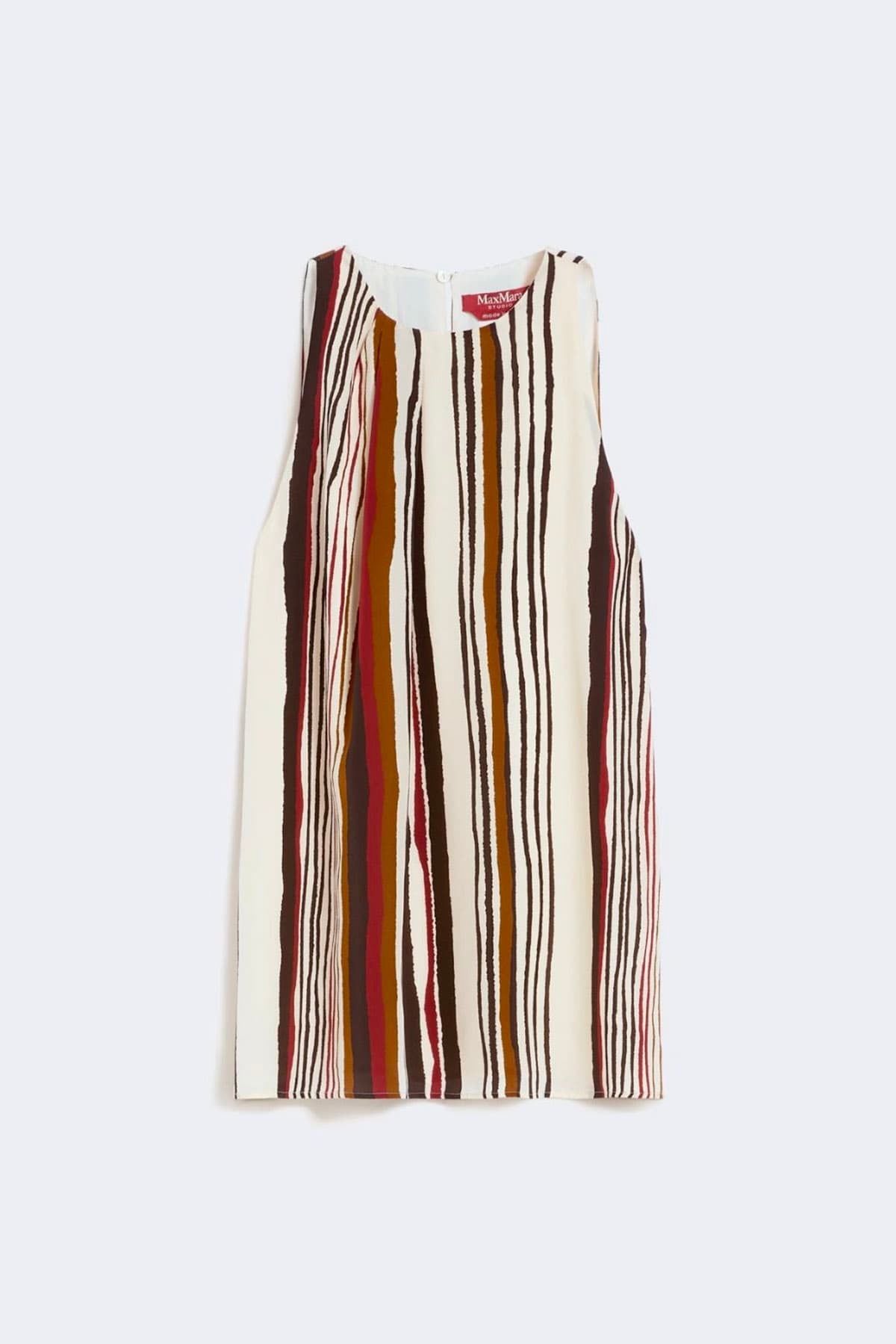 MAXMARA'S BRANDS TOP-CANOTTIERA IN TES.  RIGATO CORDA ROSSO / 34 Top in seta donna Max Mara Studio Mstancora