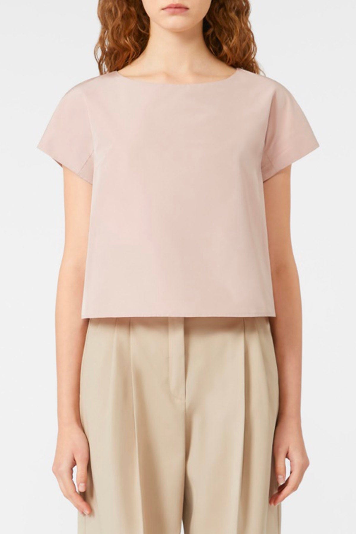 MAXMARA&#39;S BRANDS TOP-CANOTTIERA IN TES.  T-shirt rosa cipria donna Weekend Max Mara Parana