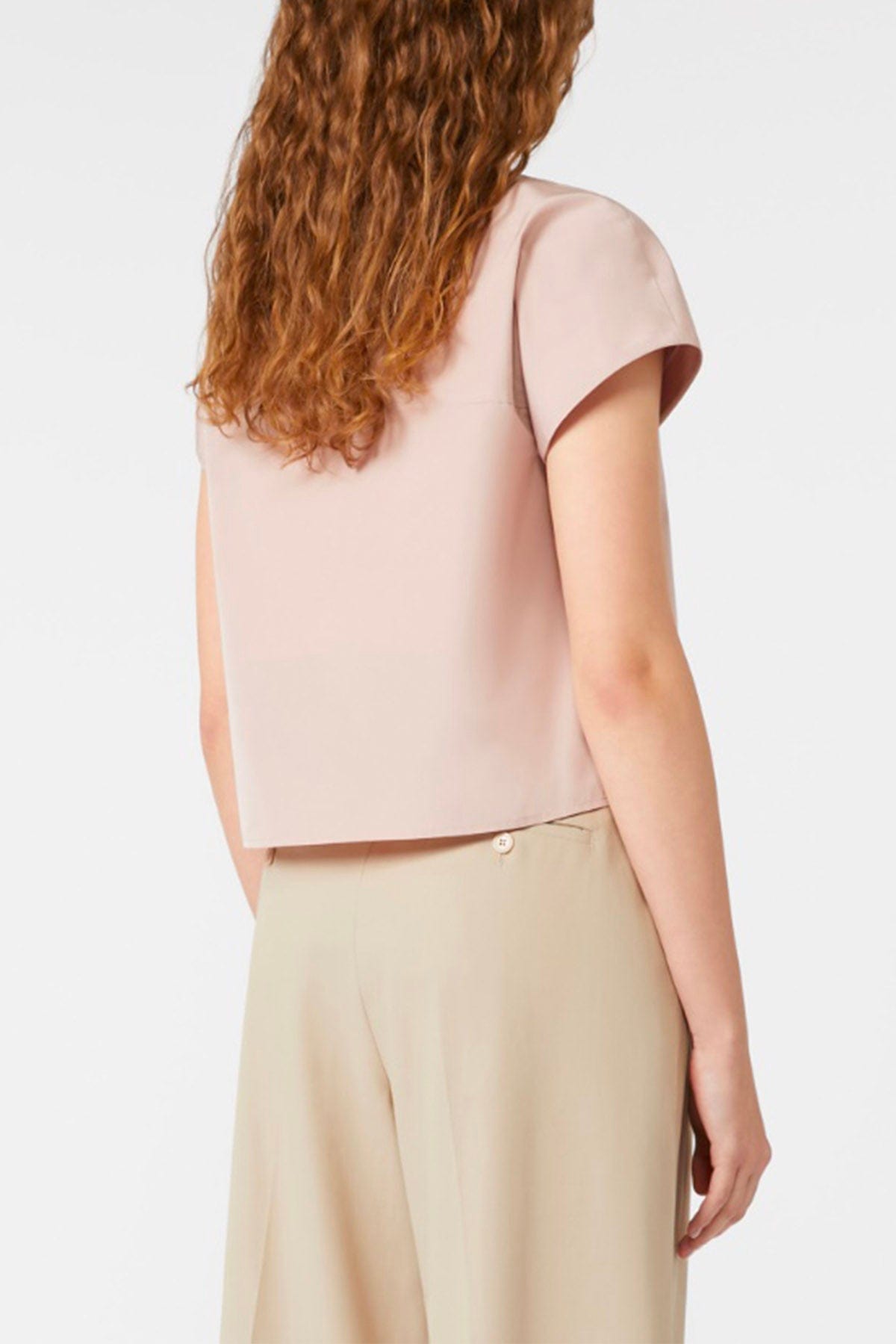 MAXMARA&#39;S BRANDS TOP-CANOTTIERA IN TES.  T-shirt rosa cipria donna Weekend Max Mara Parana