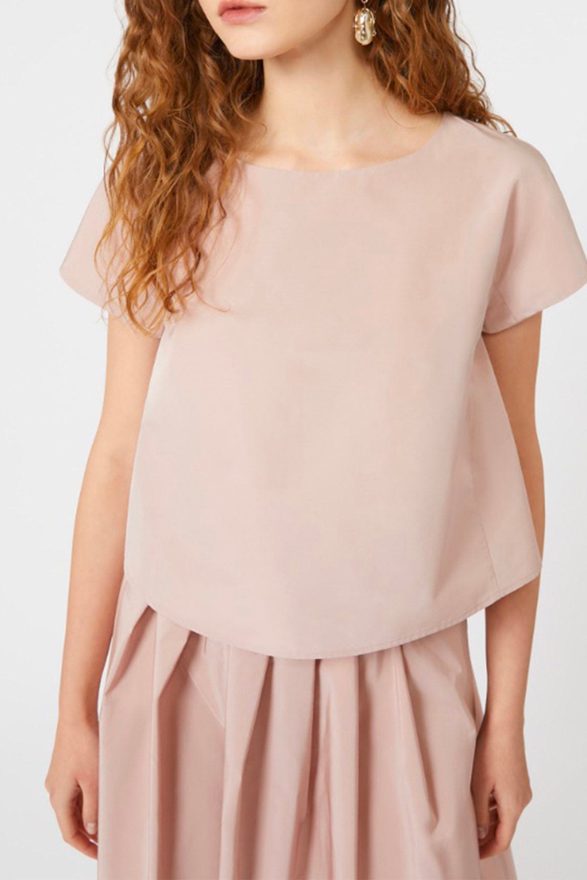 MAXMARA&#39;S BRANDS TOP-CANOTTIERA IN TES.  T-shirt rosa cipria donna Weekend Max Mara Parana